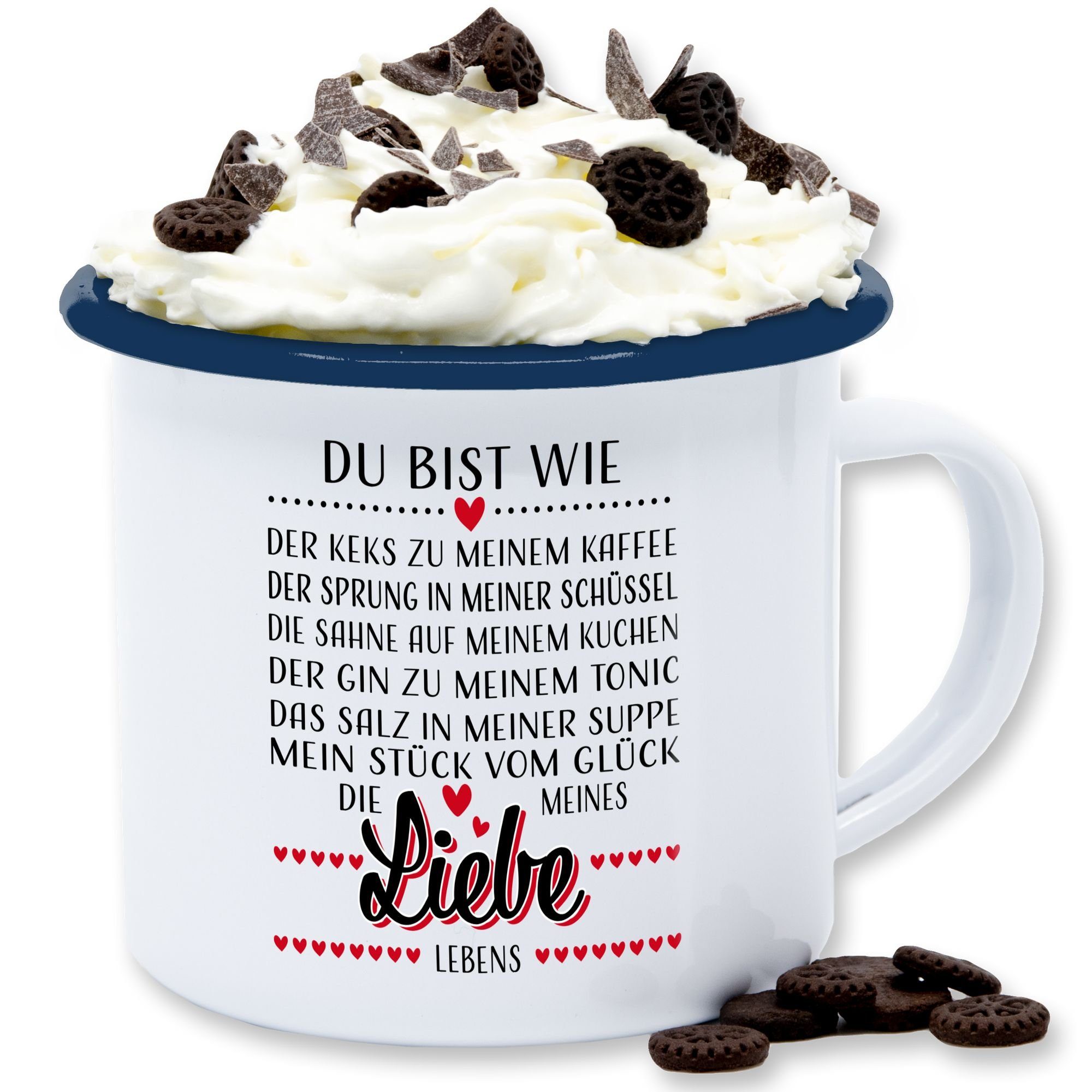 Shirtracer Tasse Die Liebe meines Lebens Geschenk Mann Geschenkidee Frau Verliebt, Stahlblech