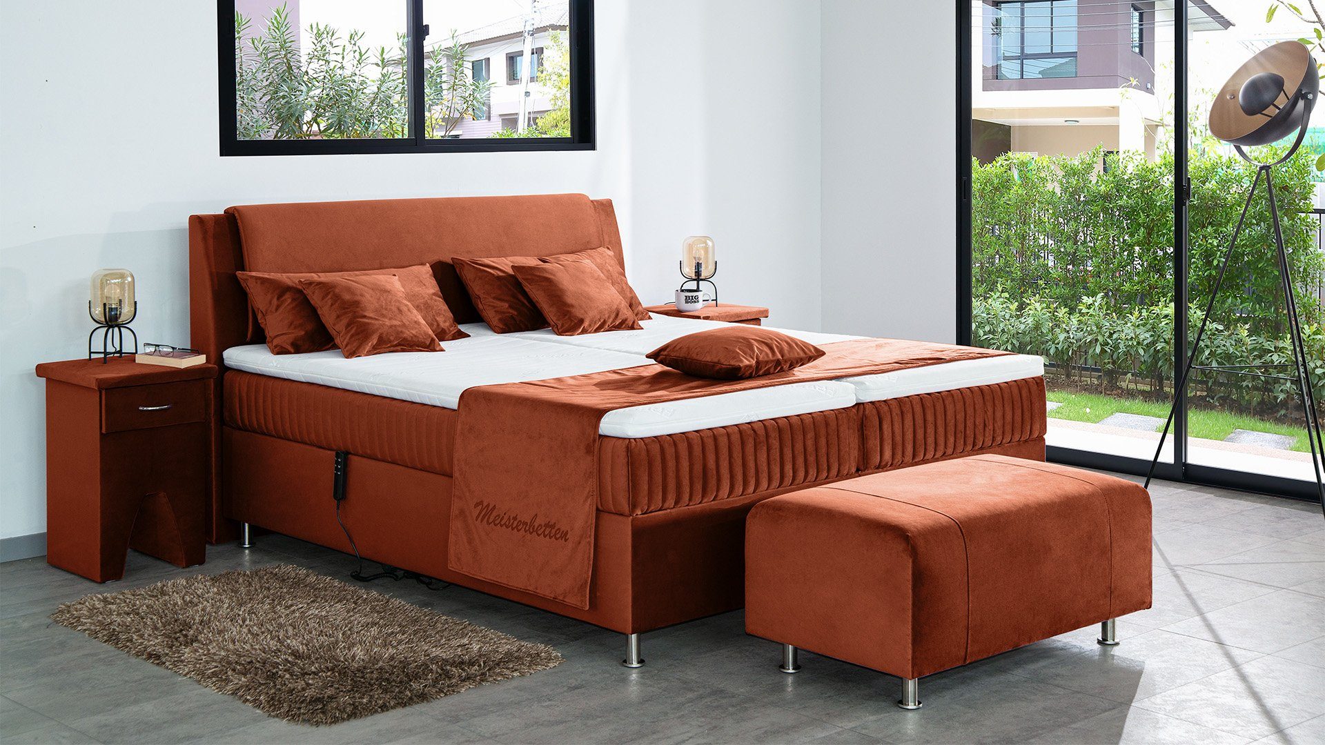 Meisterbetten Boxspringbett Mari (mit Motor, 7-Zonen günstig online kaufen