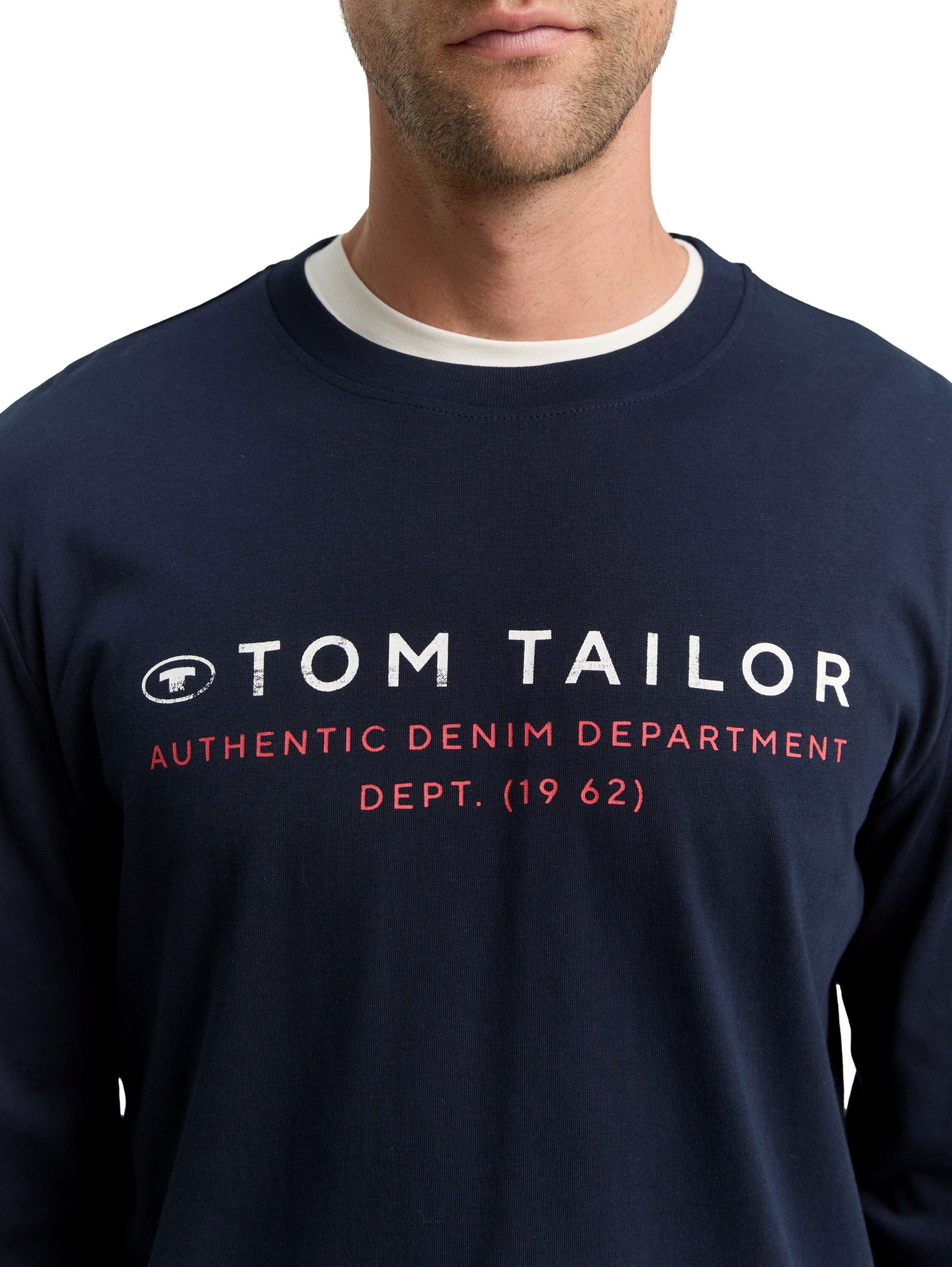 TOM TAILOR Langarmshirt mit Logo Print
