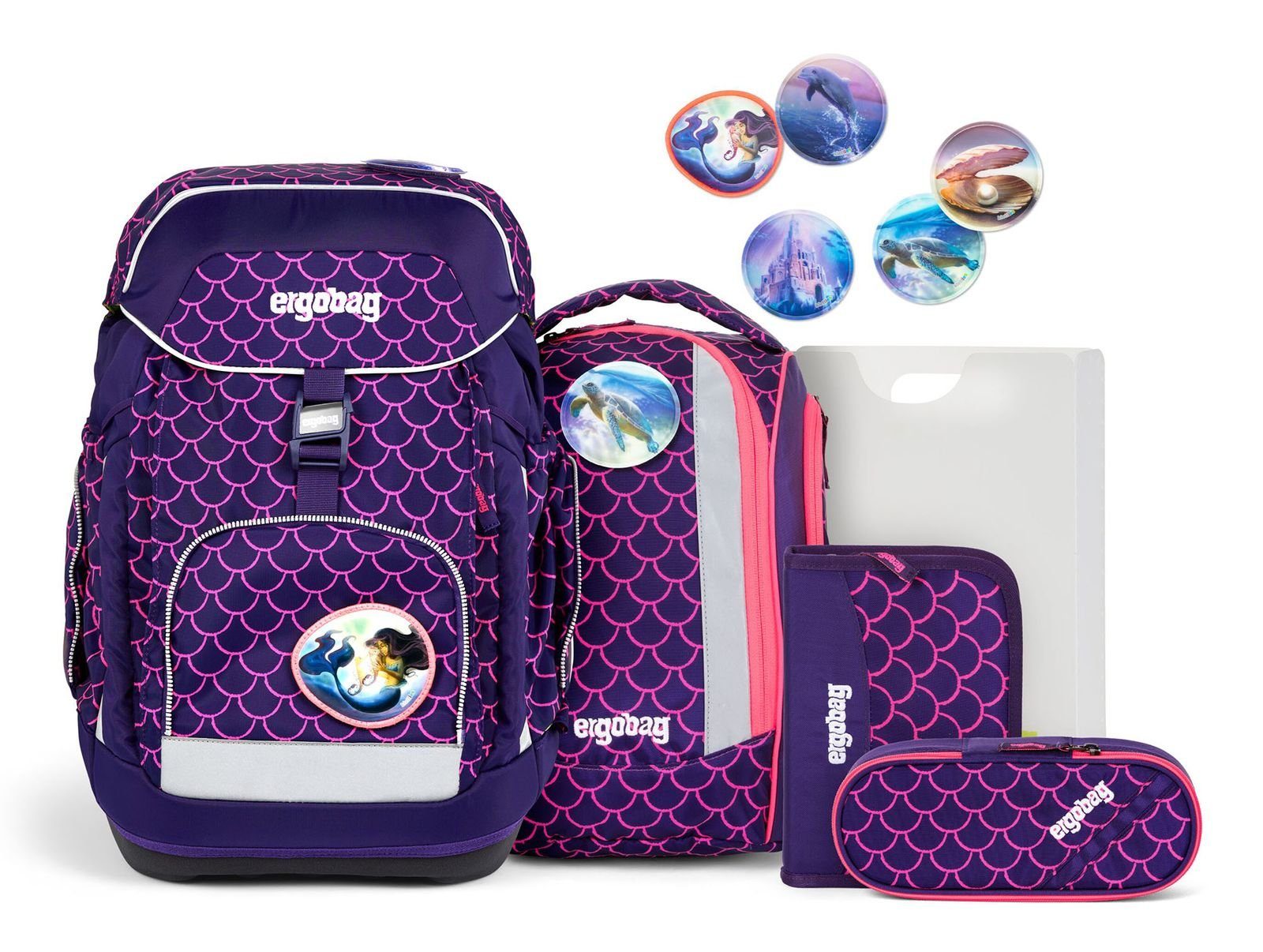 ergobag Schulranzen Lumi-Edition (Set, 5-tlg)