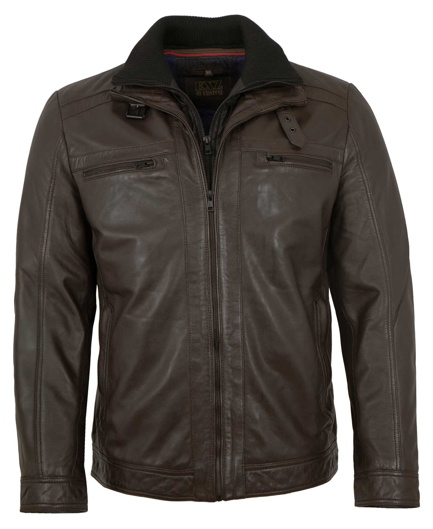 EXZ by Existenz Lederjacke Waldum Existenz - Herren Lederjacke Lammnappa du günstig online kaufen