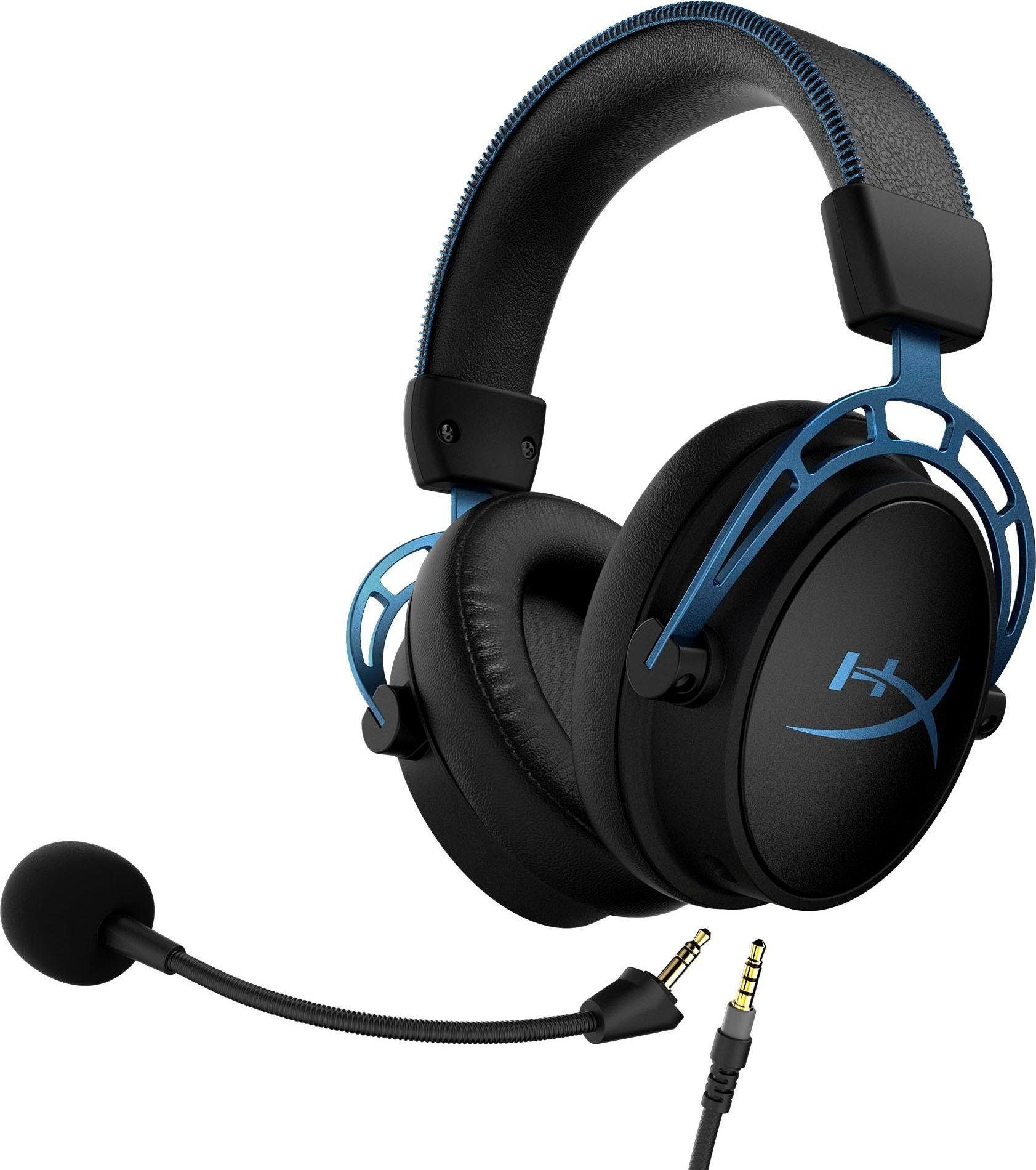 HyperX Cloud Alpha S Gaming-Headset (Mikrofon abnehmbar, Noise-Cancelling),  Schieberegler zum Anpassen der Bässe
