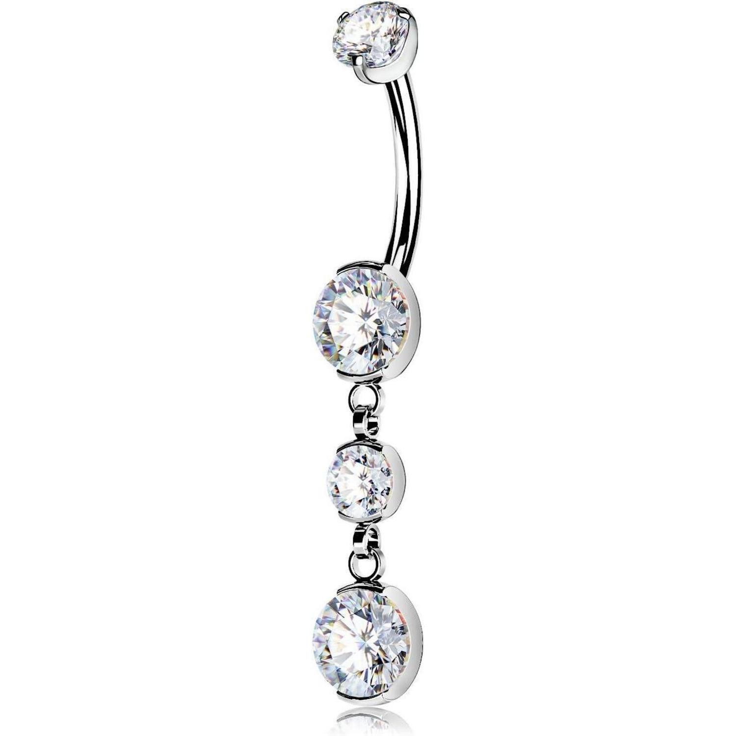 LuxusKollektion Bauchnabelpiercing Bauchnabelpiercing Titan 14g transparent günstig online kaufen