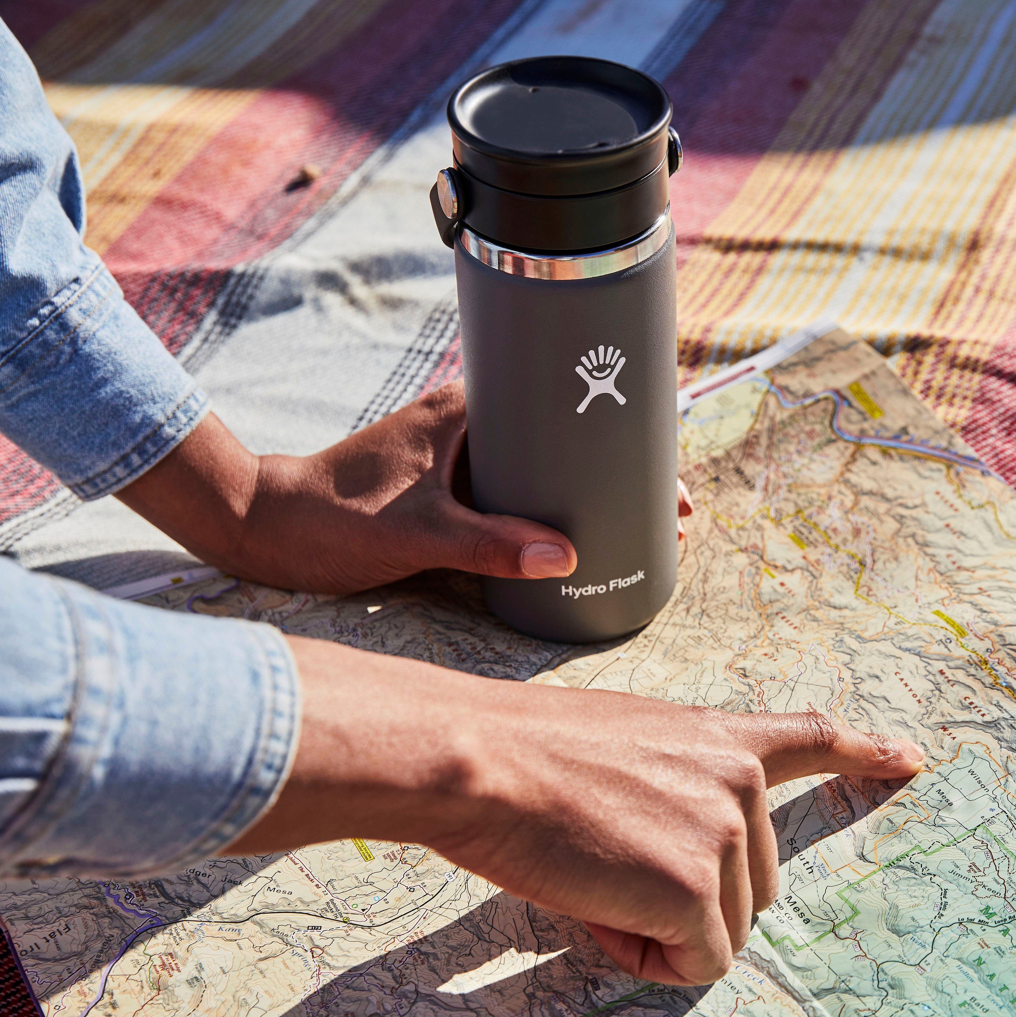 Hydro Flask Trinkflasche 16 OZ Wide Flex Sip Lid, 473 ml, Geeignet für alle Wide Mouth Kappen und Deckel