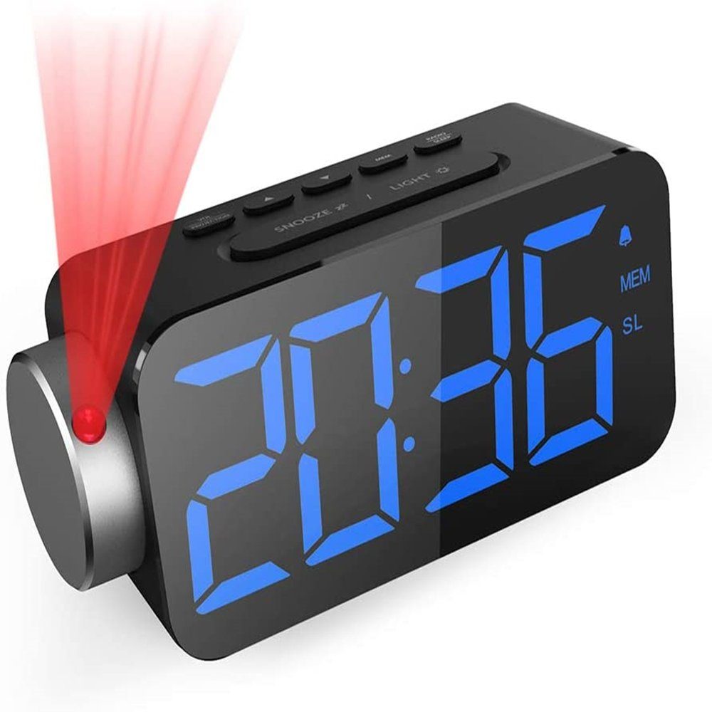GlobaLink Projektionswecker Projektionswecker Digital mit Snooze-Funktion