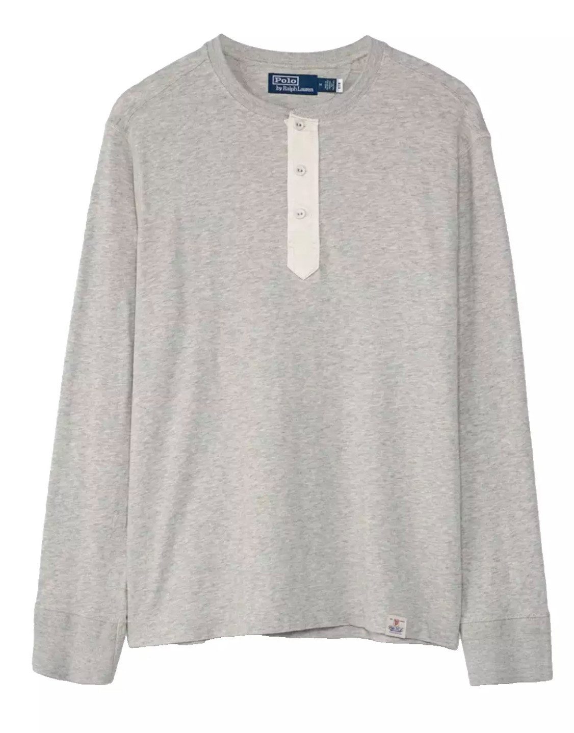 Polo Ralph Lauren Henleyshirt Langarmshirt Henley Button Shirt Dezente Farbgebung mit hochwertigem Label-Patch