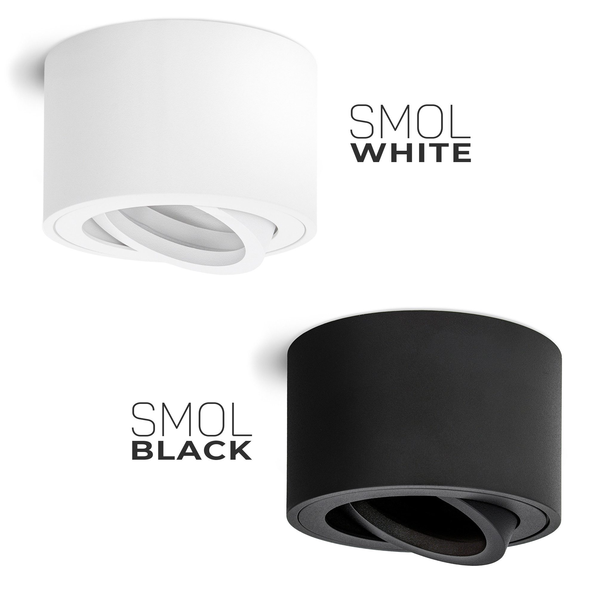SSC-LUXon LED Aufbaustrahler SMOL Deckenspot schwenkbar Modul LED 2W warmweiß Aufbauspot Strahler, Warmweiß – Bild 5 von 5