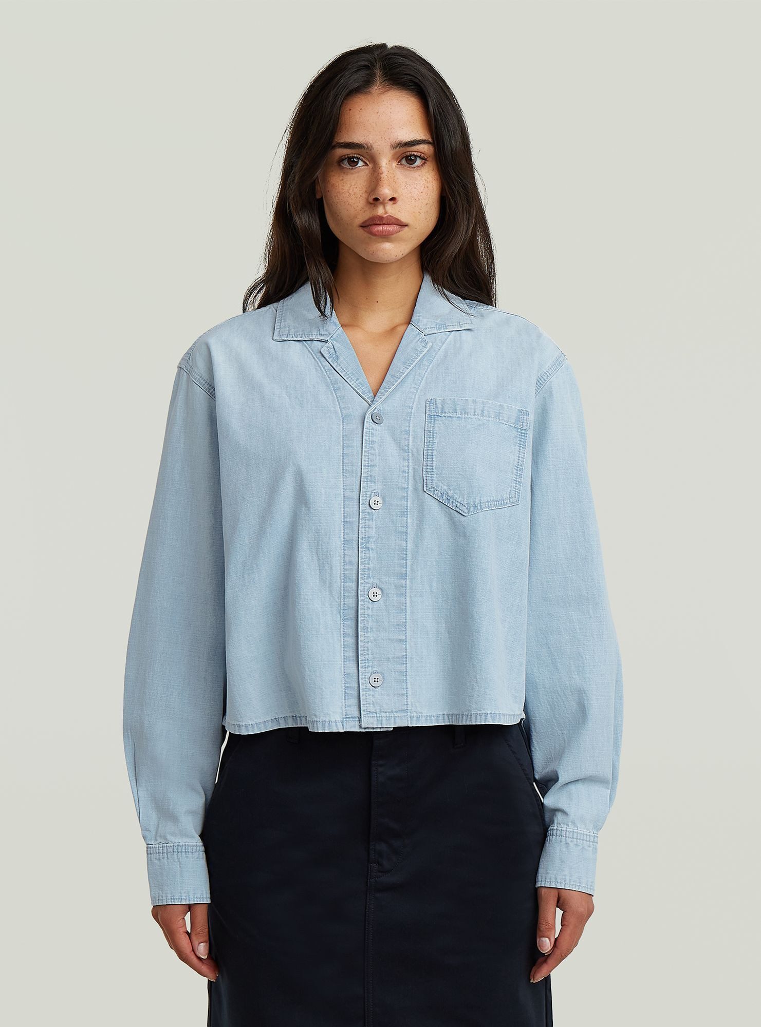 G-STAR Langarmshirt Resort Boxy Relaxed Shirt