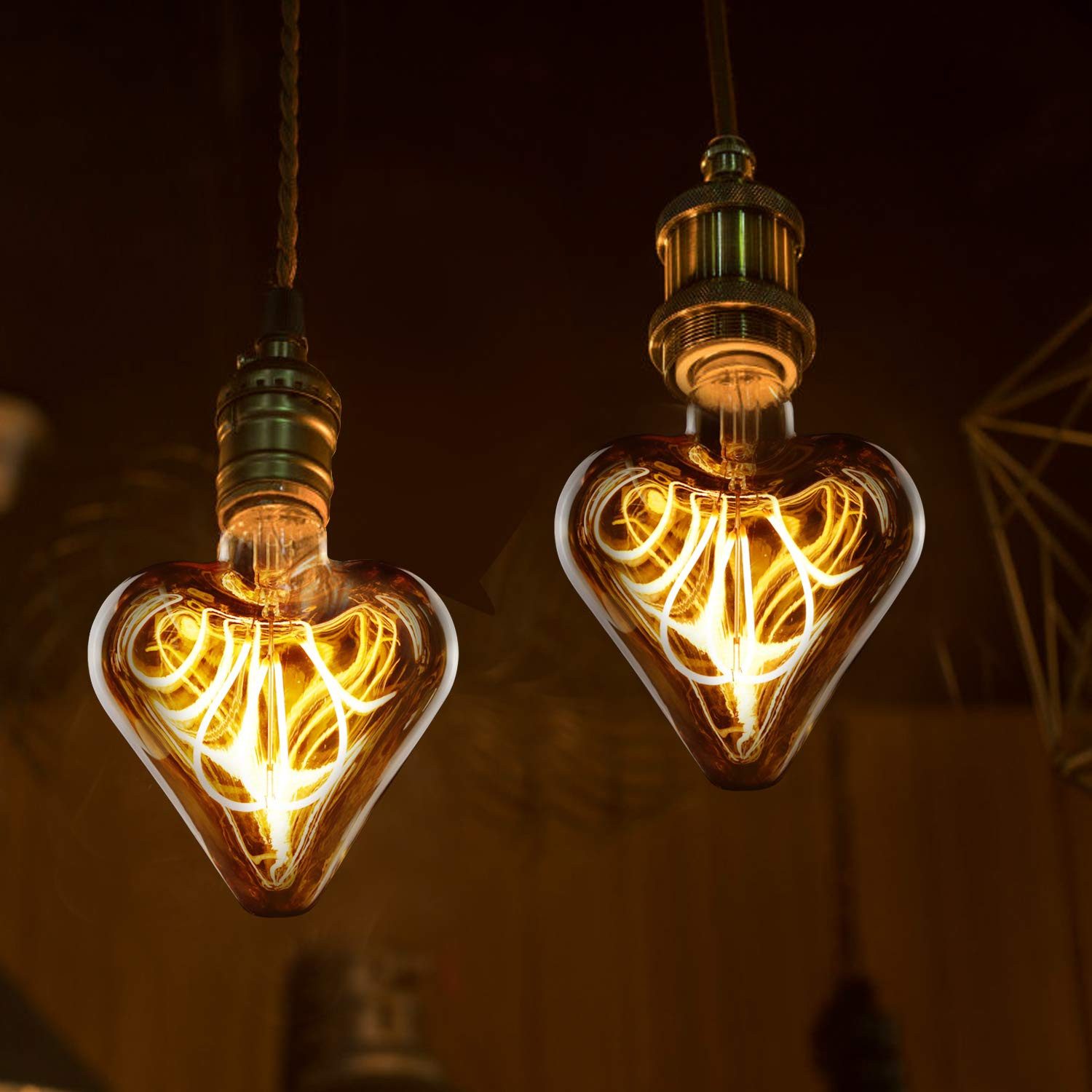 Nettlife LED-Leuchtmittel E27 3W Vintage Edison Glühlampe Herzform Dekorati günstig online kaufen