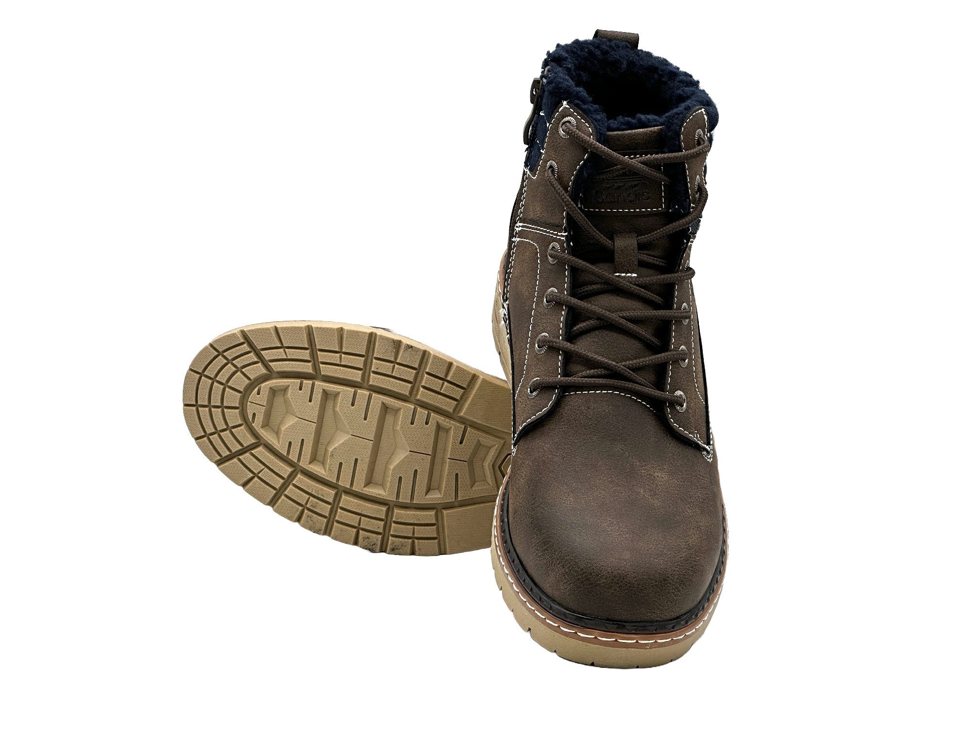 Nowaland Herren Bootsschuh Winterstiefel Schnürung & Reißverschluss, Rutsch günstig online kaufen