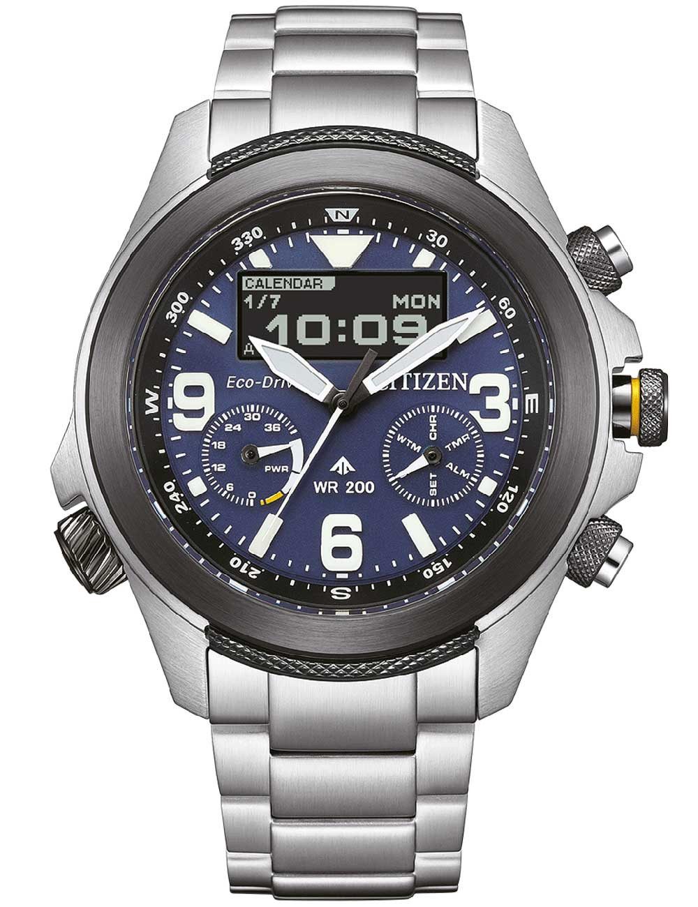 Citizen Quarzuhr Citizen JV1006-51L Herrenuhr Promaster 35th Anniversary Eco-Drive Comb Citizen JV1006-51L Herrenuhr Promaster 35th Anniversary Eco-Drive Combination 44mm 20ATM