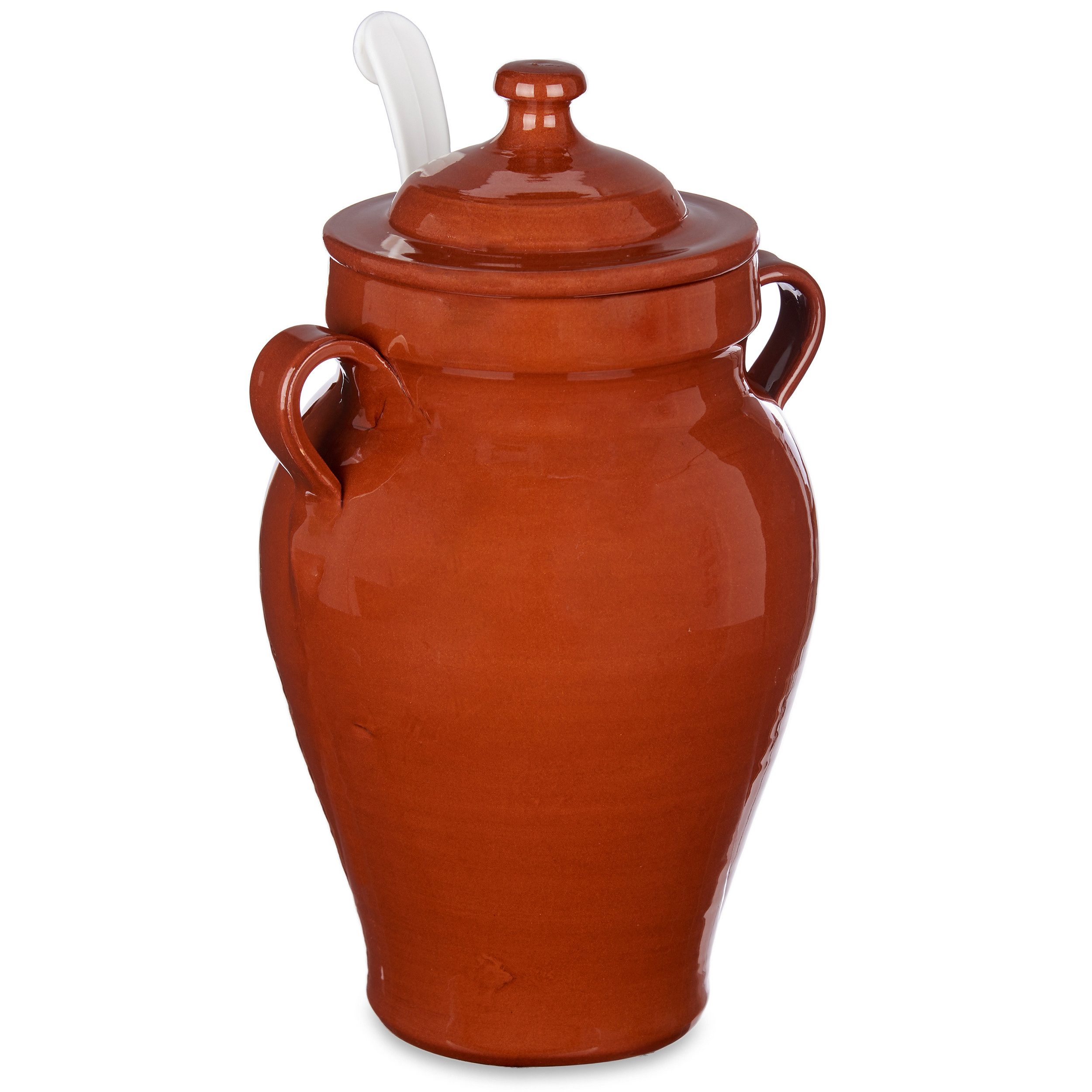 Annastore Wasserkrug Tonkrug mit Deckel und Schöpfkelle Mittelalter ...