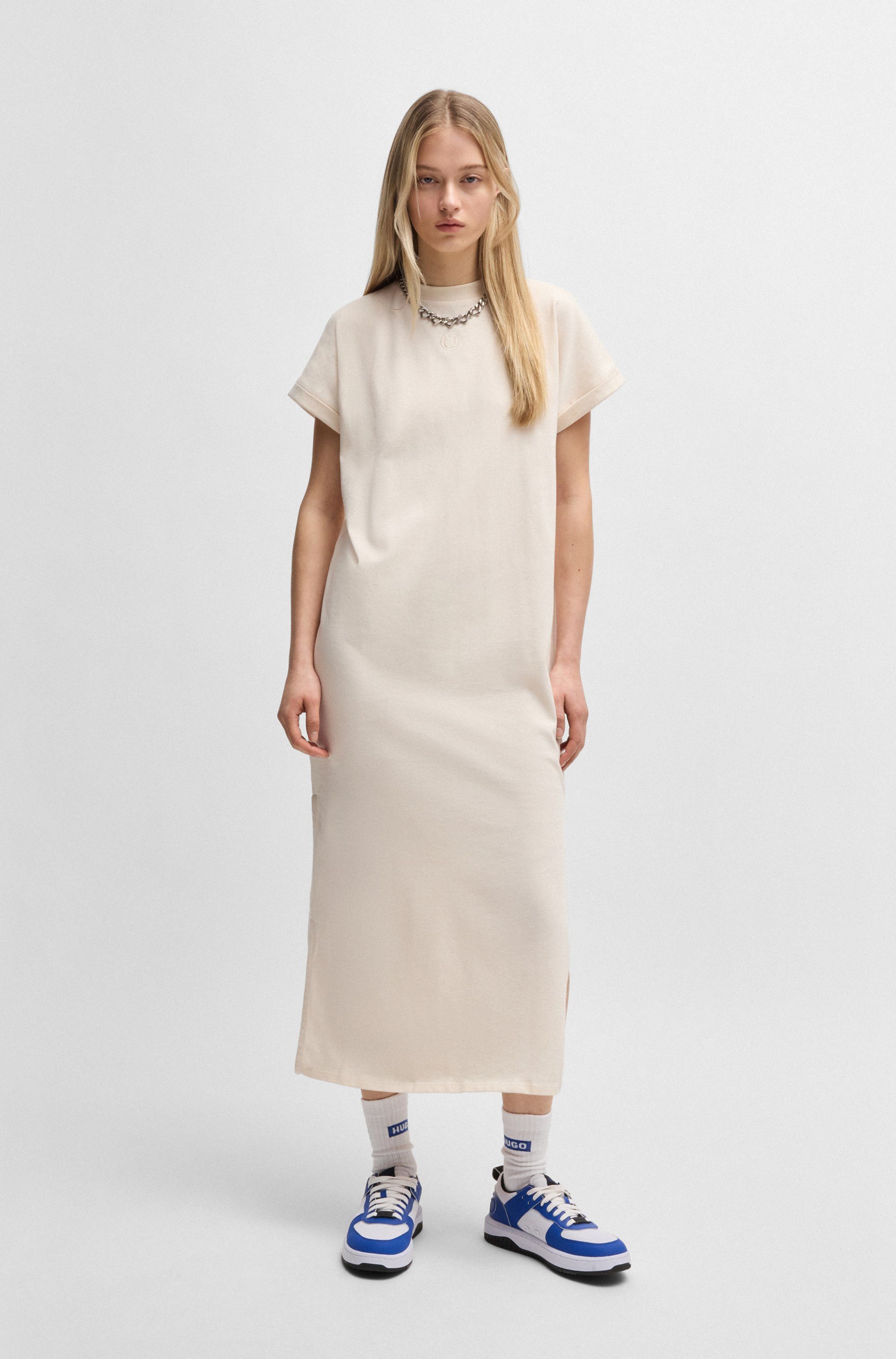 HUGO Blue Jerseykleid Nalle Oversized mit günstig online kaufen