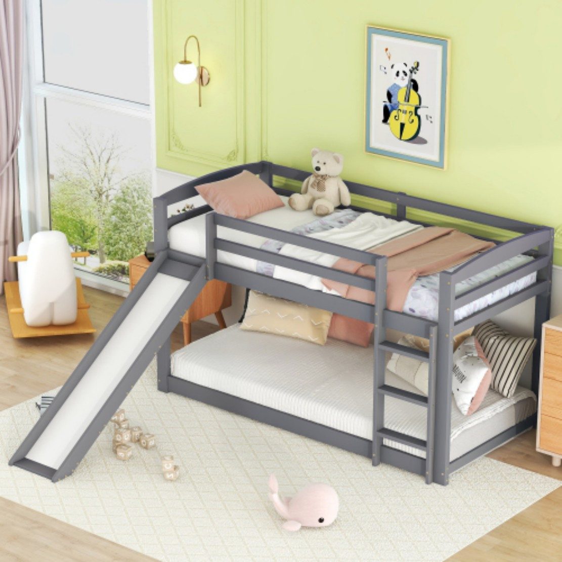 TavilaEcon Etagenbett Kinderbett Jugendbett, Massivholzrahmen, einfache Mon günstig online kaufen