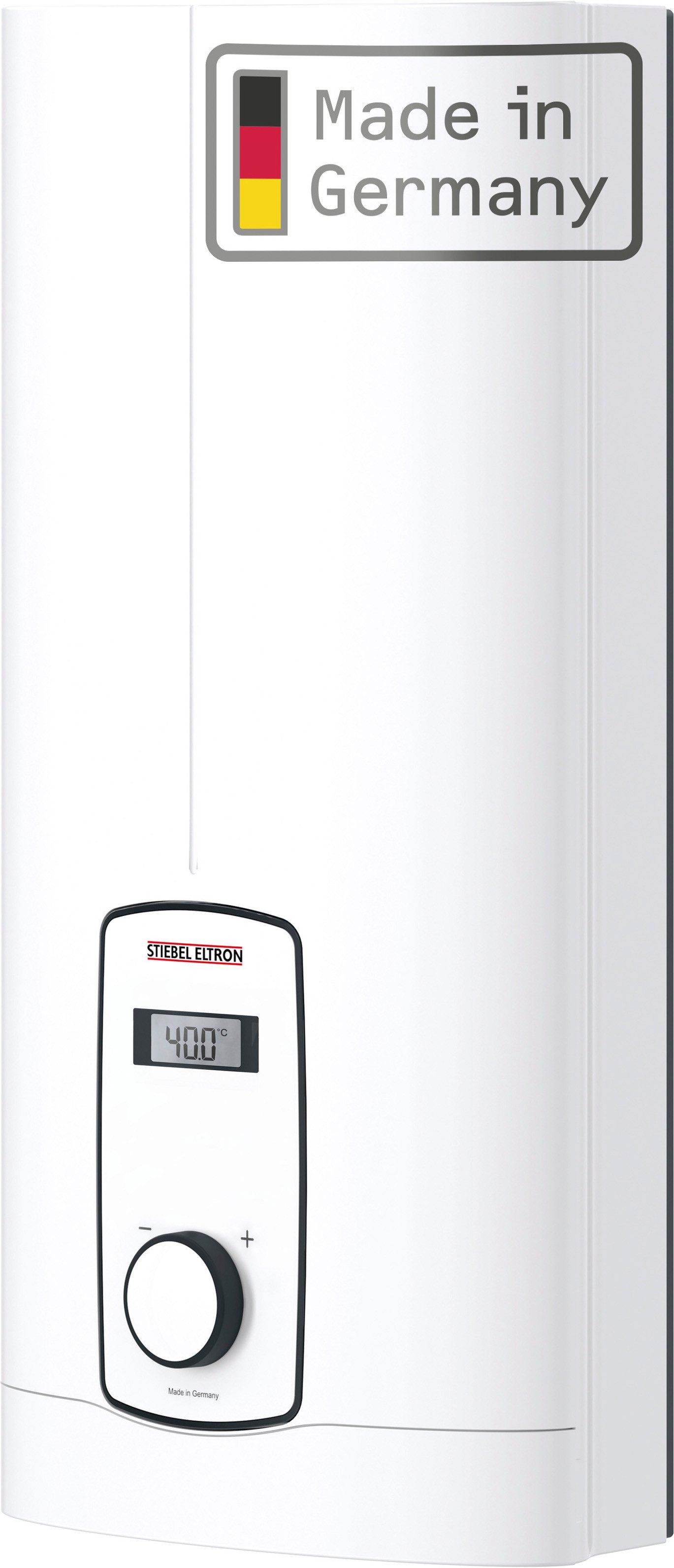 STIEBEL ELTRON Komfort-Durchlauferhitzer DHB-E 18/21/24 LCD, gradgenaue Temperaturwahl, elektronisch, min. 20 °C, max. 60 °C, 3i Technologie für konstante Warmwassertemperatur