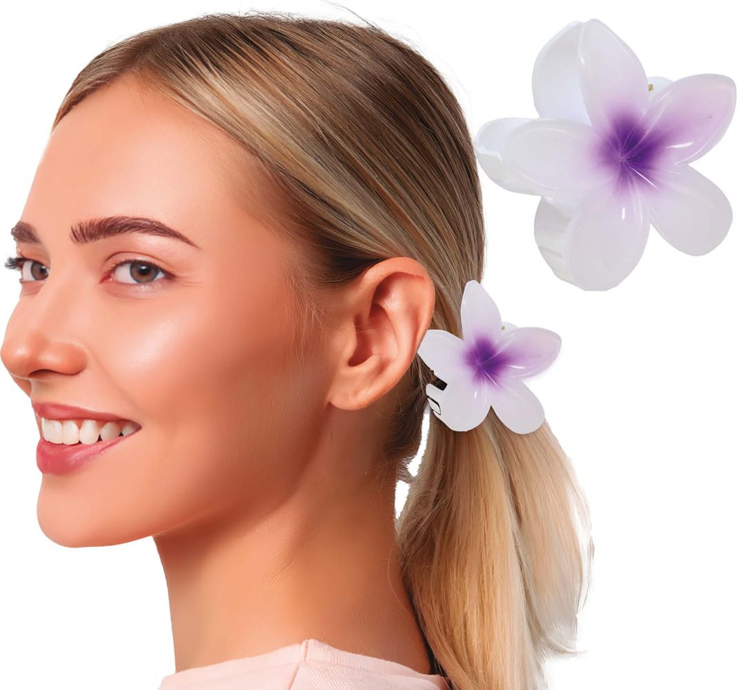 Kostüm Blumen Haarclip lila