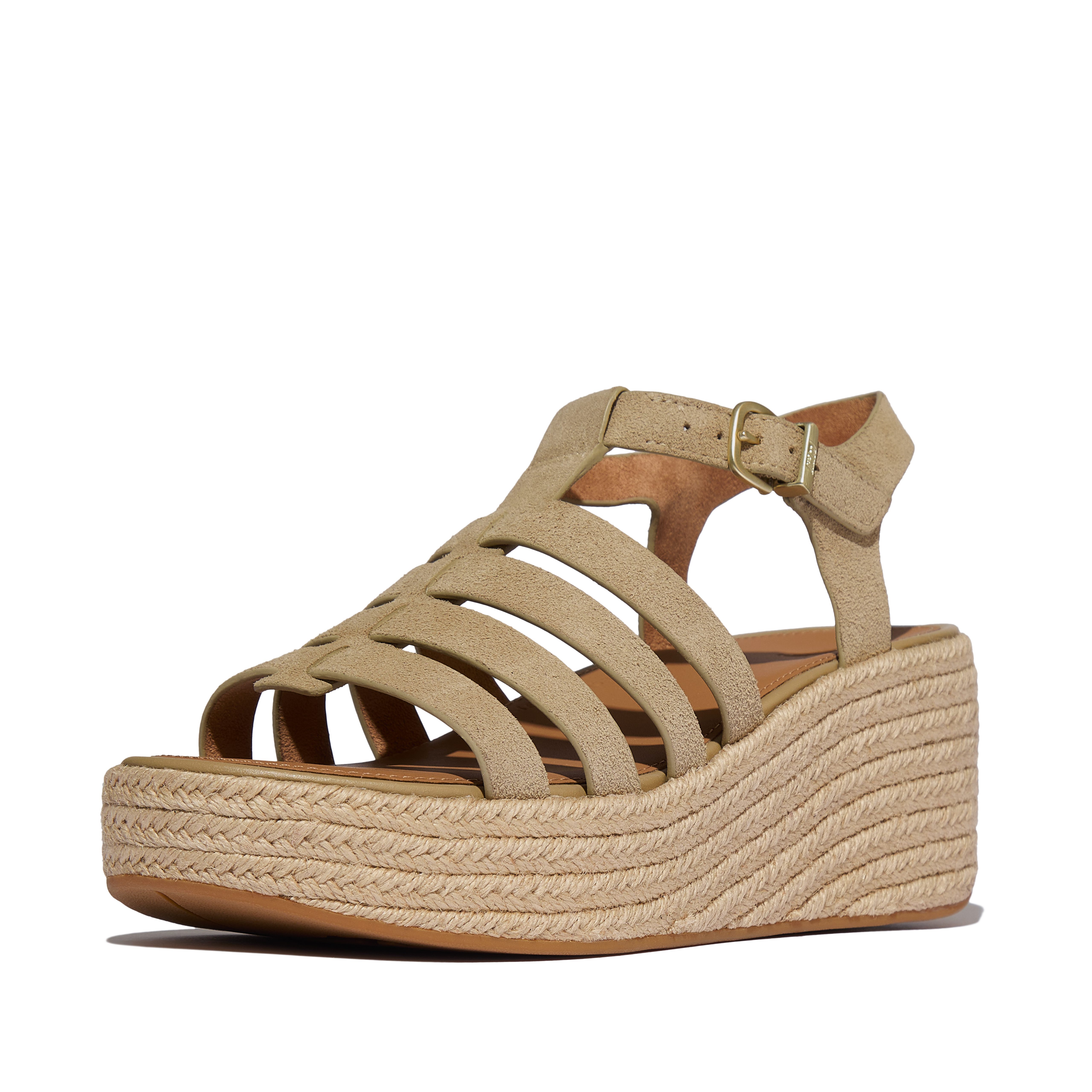Fitflop PLATFFORMS ESPADR. SUEDE FISHERMAN WEDGE SANDALS Keilsandalette Plateau, Sandale, Sommerschuh mit verstellbaren Riemchen