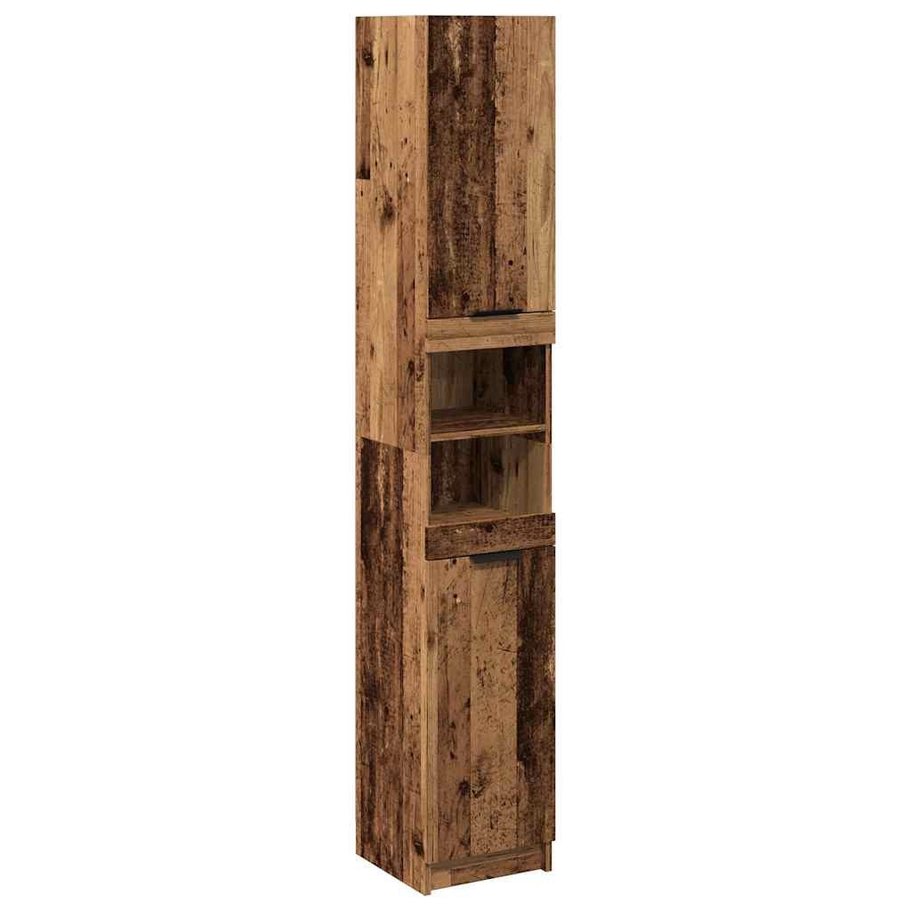 vidaXL Badezimmerspiegelschrank Badschrank Altholz-Optik 32x34x188,5 cm Holzwerkstoff (1-St)