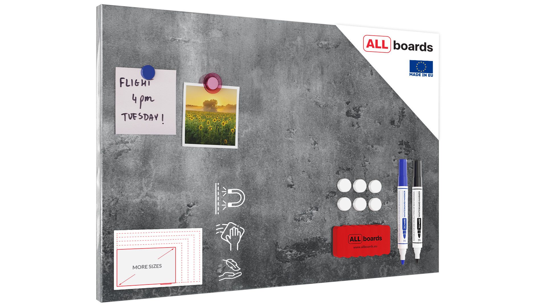 ALLboards Magnettafel ALLboards Metallische Magnettafel BETONMAUER günstig online kaufen