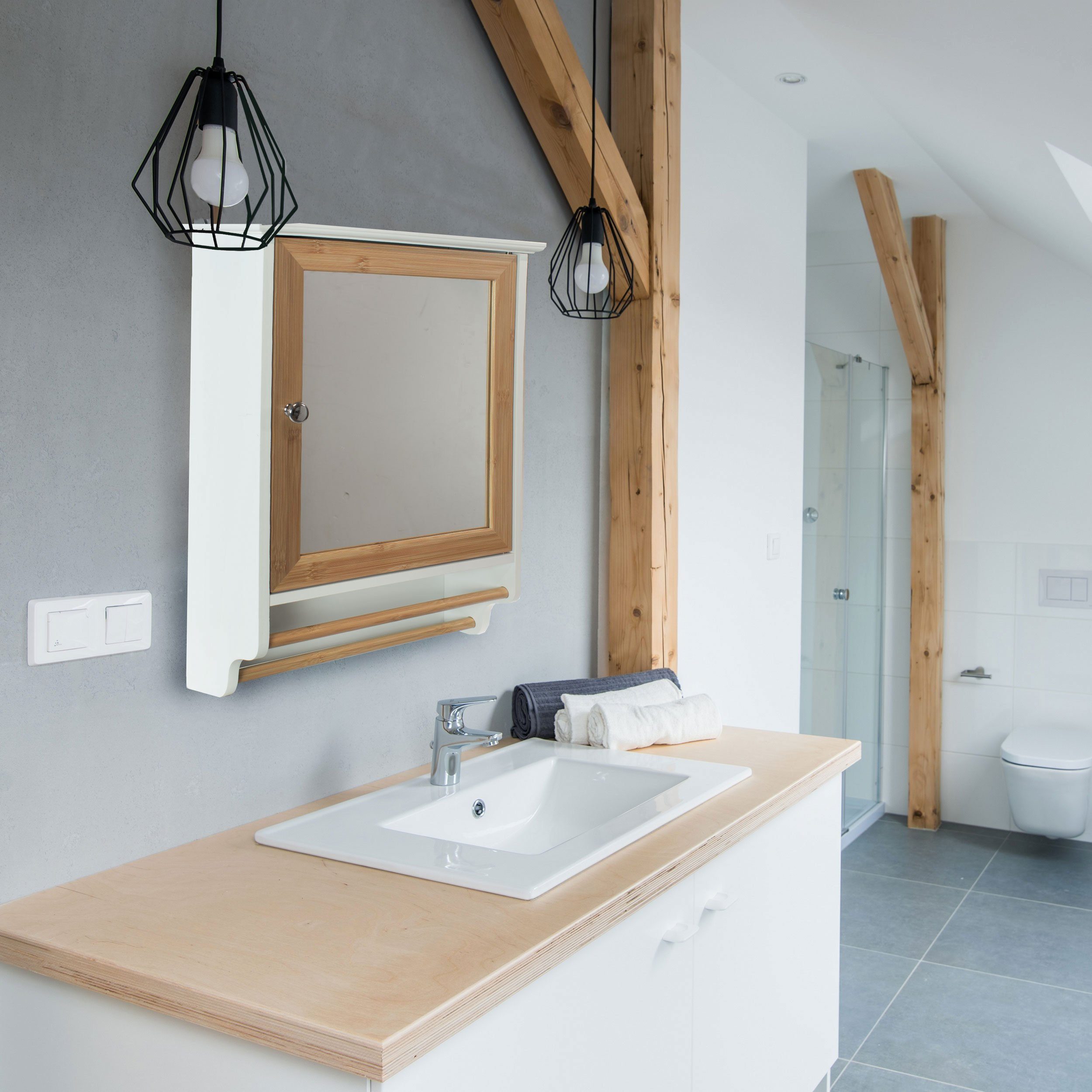 osoltus Badregal »osoltus Spiegelschrank Badschrank 40cm x 55 x14,5cm