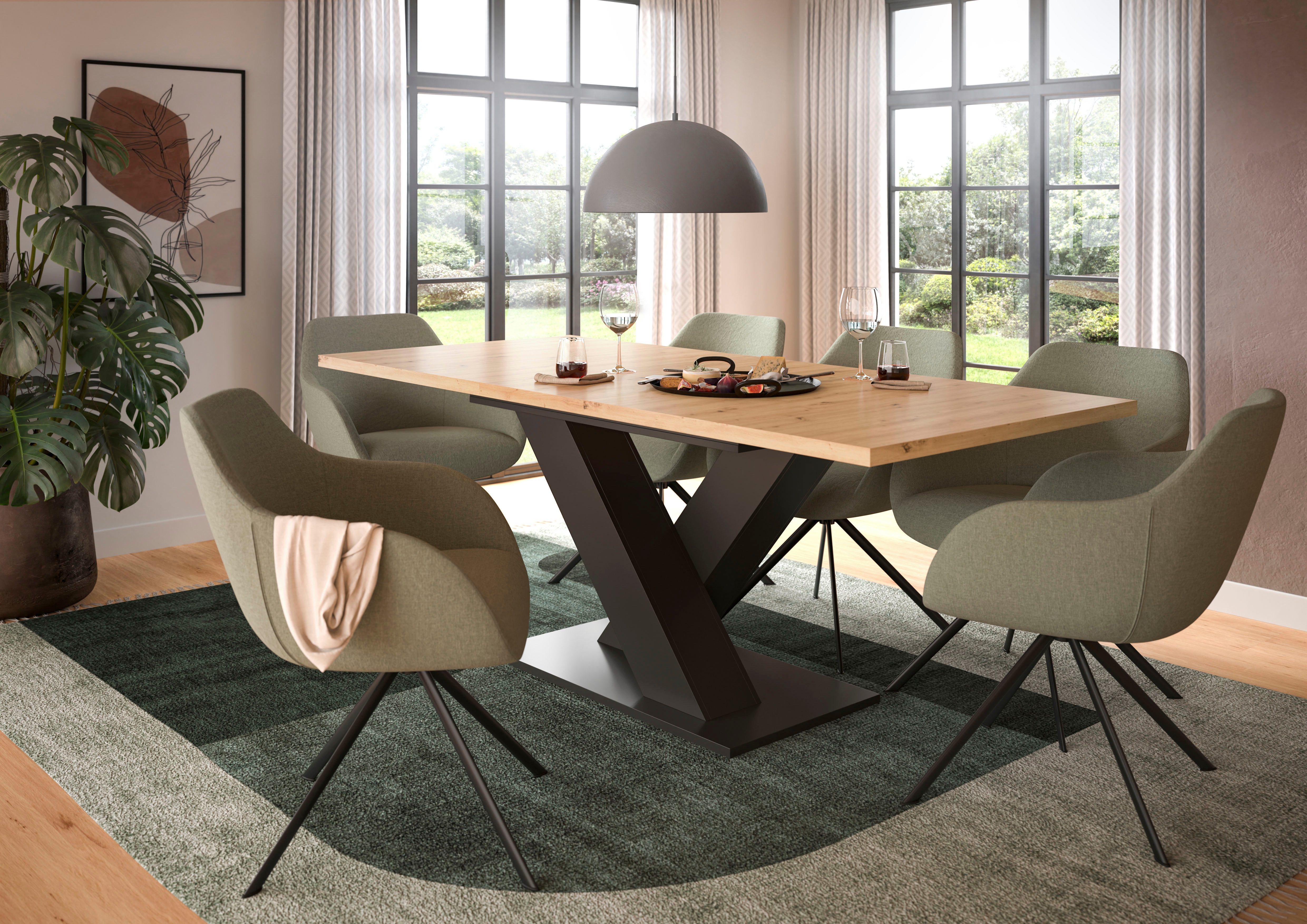 INOSIGN Esstisch Motus, ausziehbar 150 -190 cm, inklusive 40 cm Einlegeplat günstig online kaufen