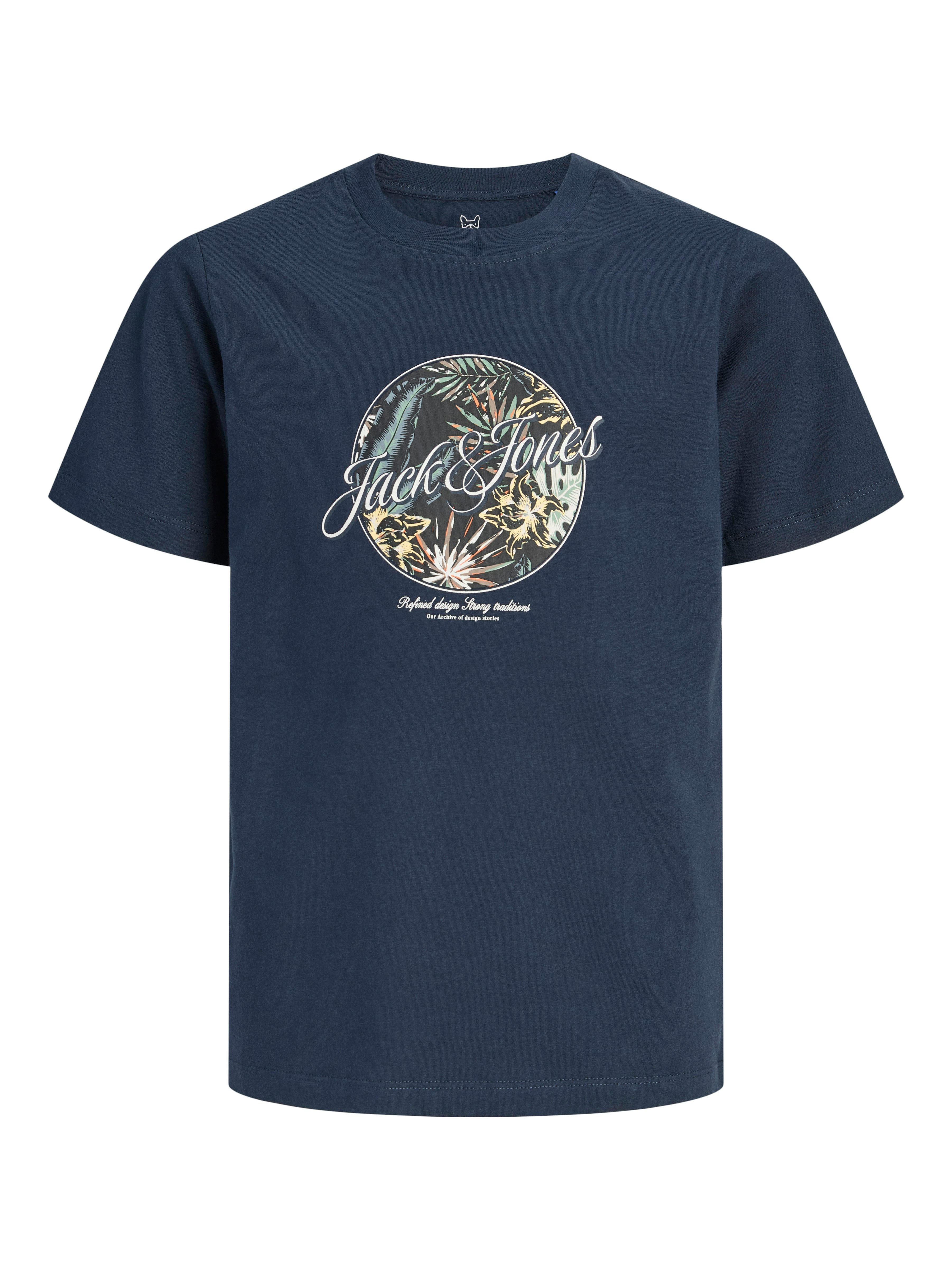 Jack & Jones Junior T-Shirt JJHONOLULU SHAPE TEE SS CREW NECK JNR mit Logoprint