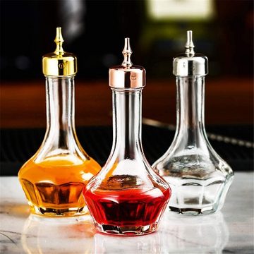 Lubgitsr Cocktail Shaker Praktisches Barkeeper-Dash-Tool Barkeeper Kit Goldene Zinkglasflasche