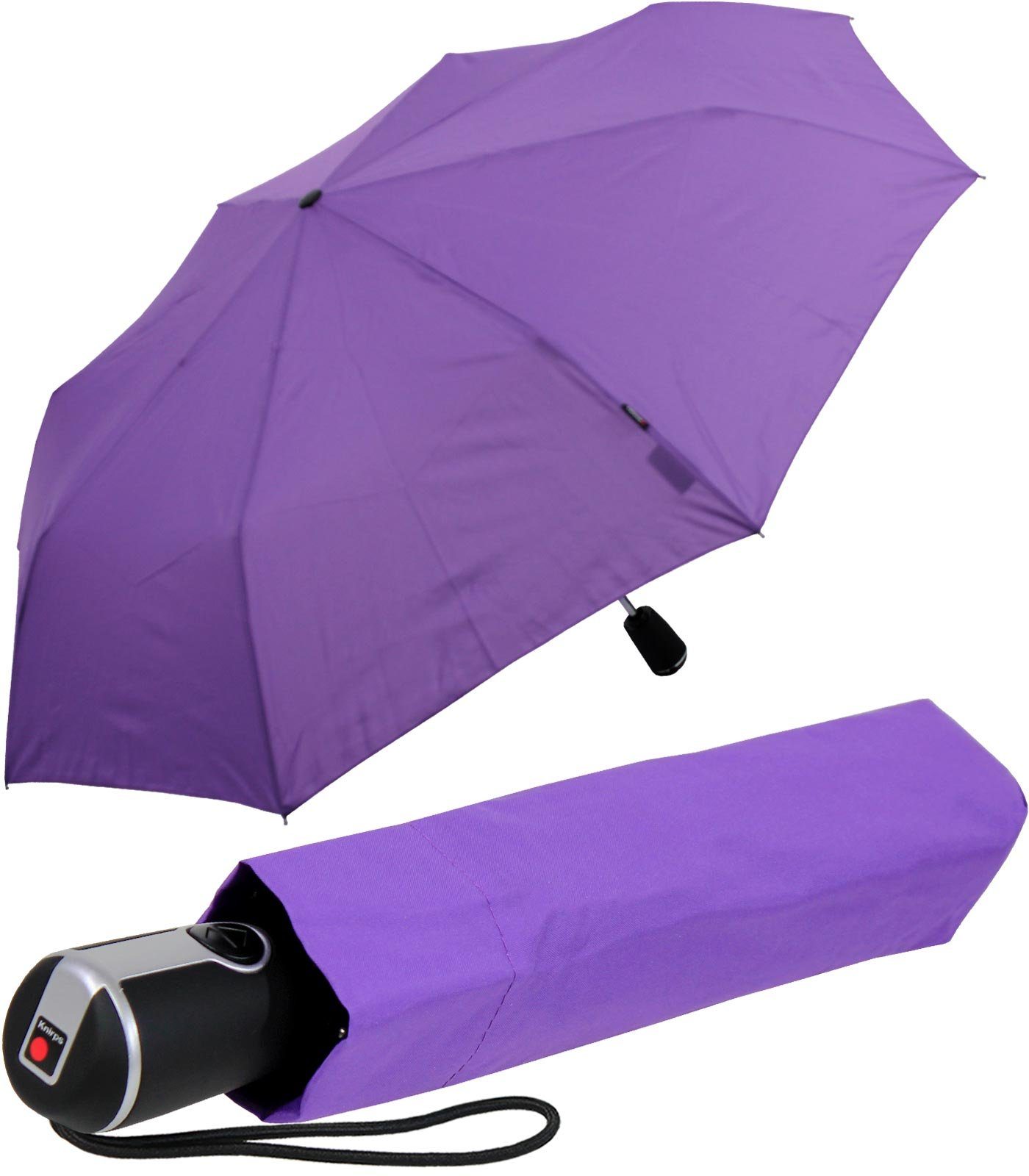Knirps® Taschenregenschirm Large Duomatic mit Auf-Zu-Automatik, der große, stabile Begleiter violett