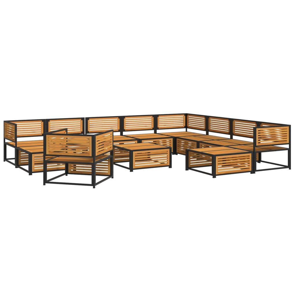 vidaXL Gartenlounge-Set 12-tlg. Garten-Sofagarnitur mit Kissen günstig online kaufen