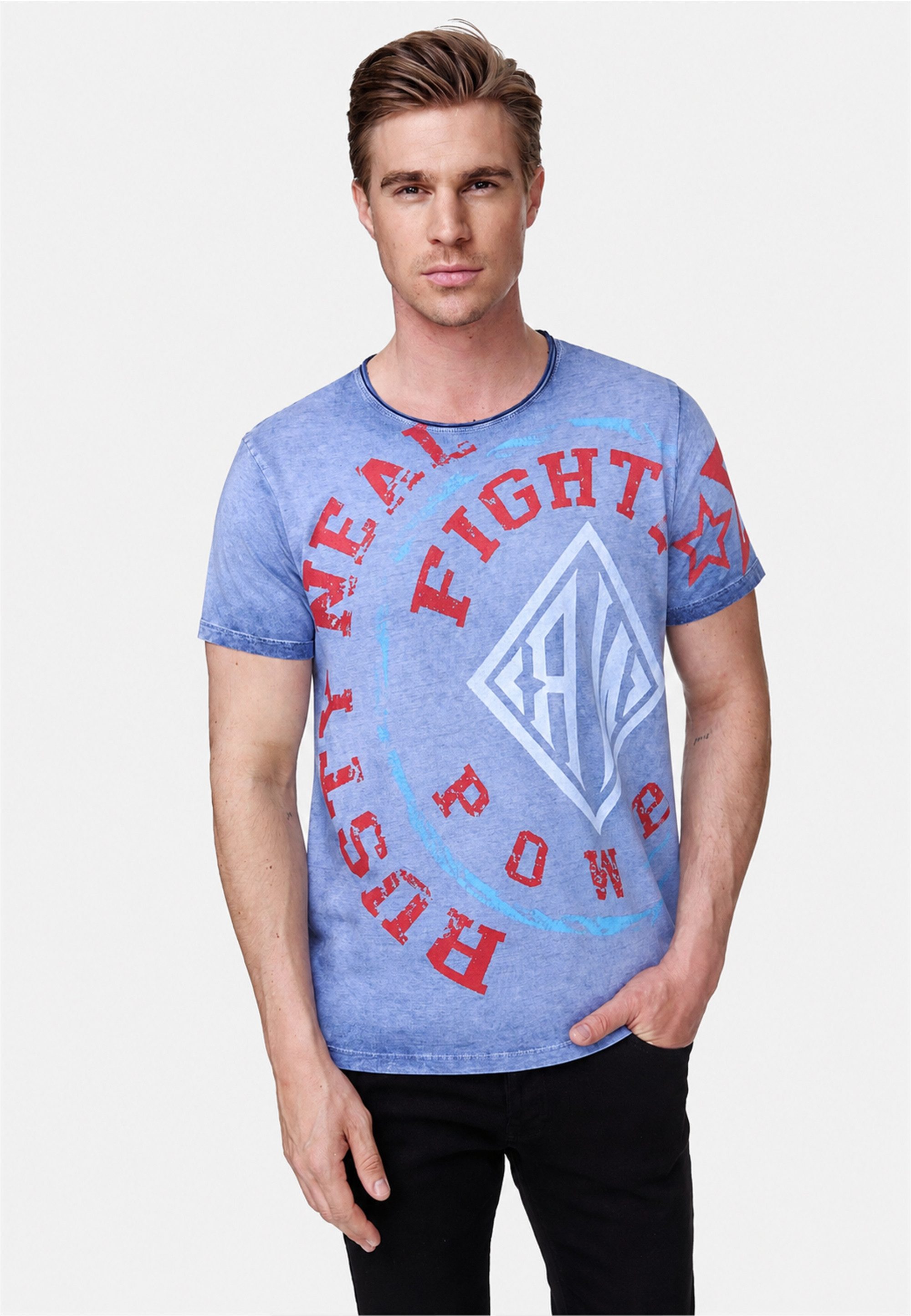 Rusty Neal T-Shirt 15316 mit großem Front-Print