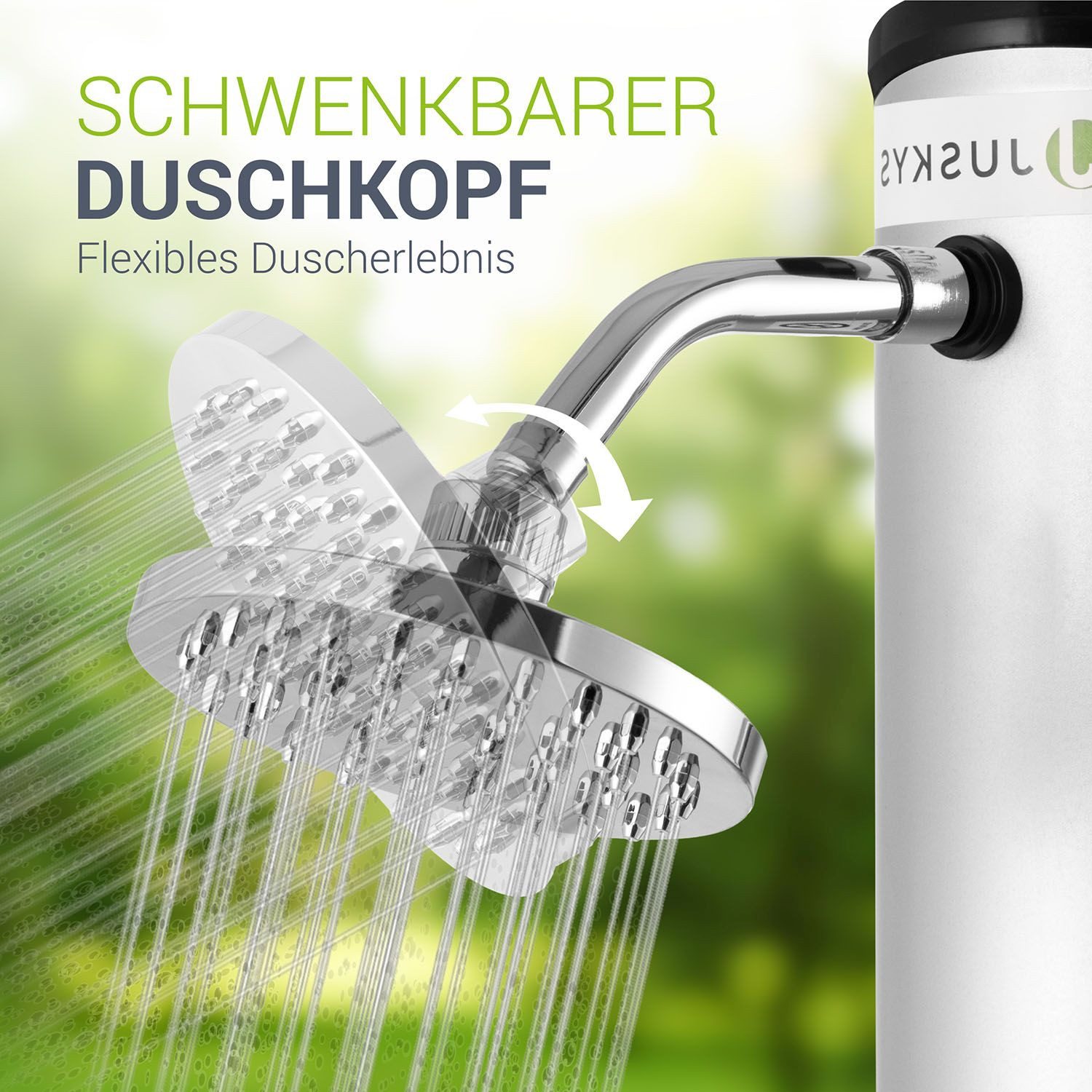 Juskys Solardusche Victoria, 40 L, schwenkbarer Duschkopf, stufenlose bis 60 °C, plus Fußdusche