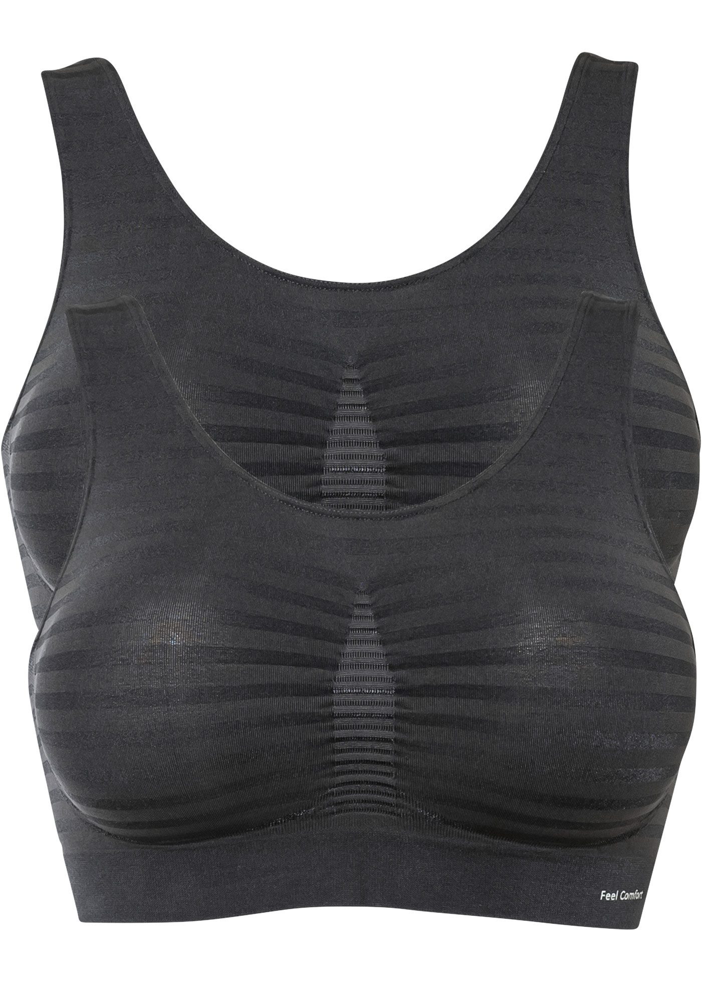 bonprix Bustier (Packung, 2-tlg) ohne Nähte und Verschluss, mit Raffung