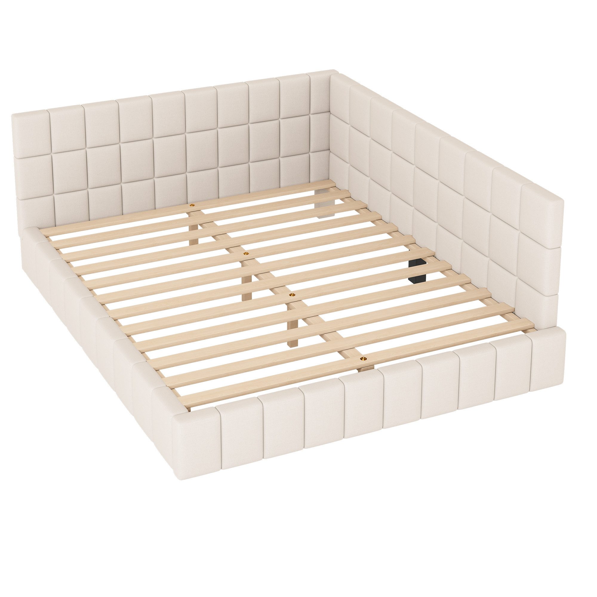 Celya Polsterbett Schlafsofa 160*200 Multifunktionsbett (Ohne Matratze), mit Lattenrost aus hautsympathischem Samtstoff