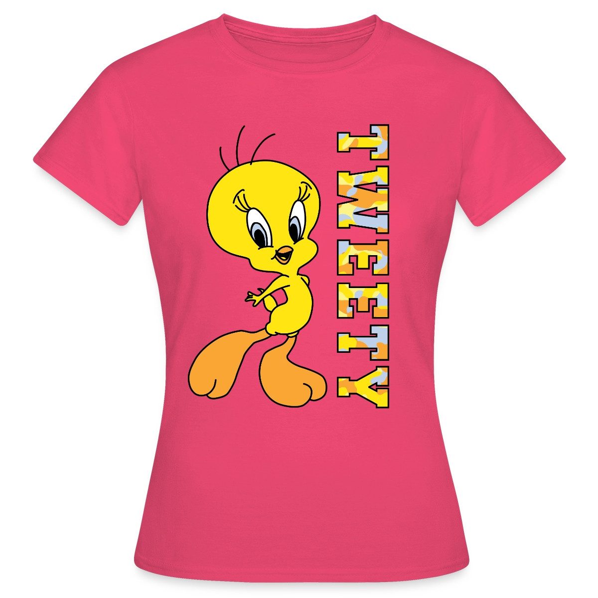 Spreadshirt T-Shirt Looney Tunes Tweety Camouflage günstig online kaufen