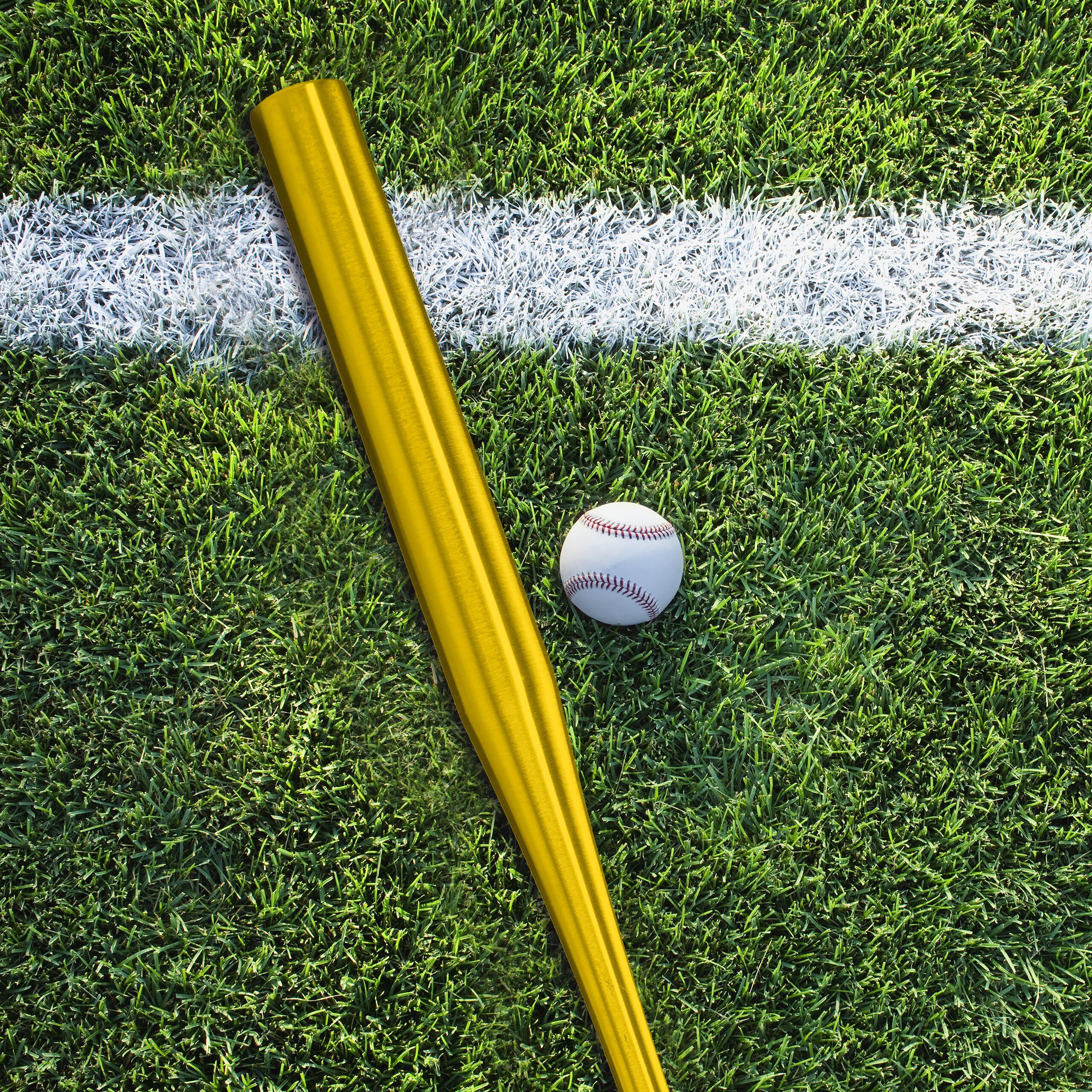 relaxdays Softballschläger Goldener Baseballschläger aus Aluminium, Kunststoff (20), Aluminium (80), 5 ", (1 St)