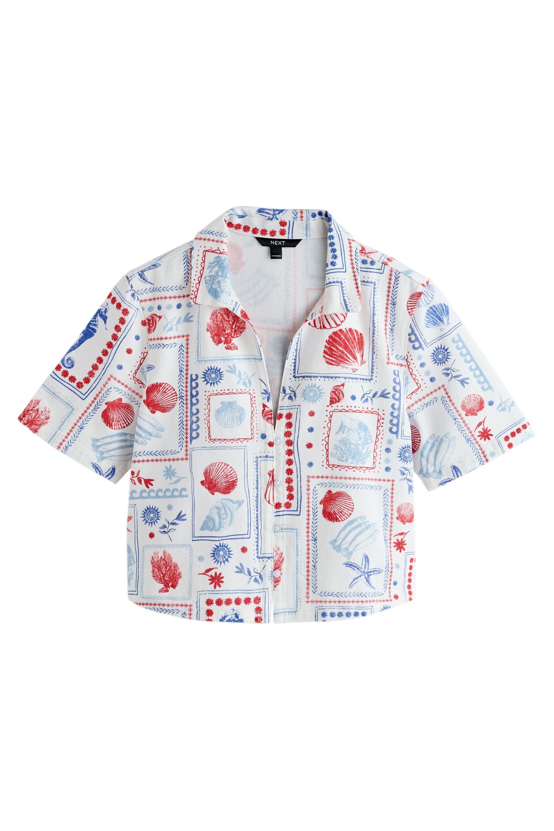 Next Jeansbluse Kurzärmeliges Jeanshemd (1-tlg)