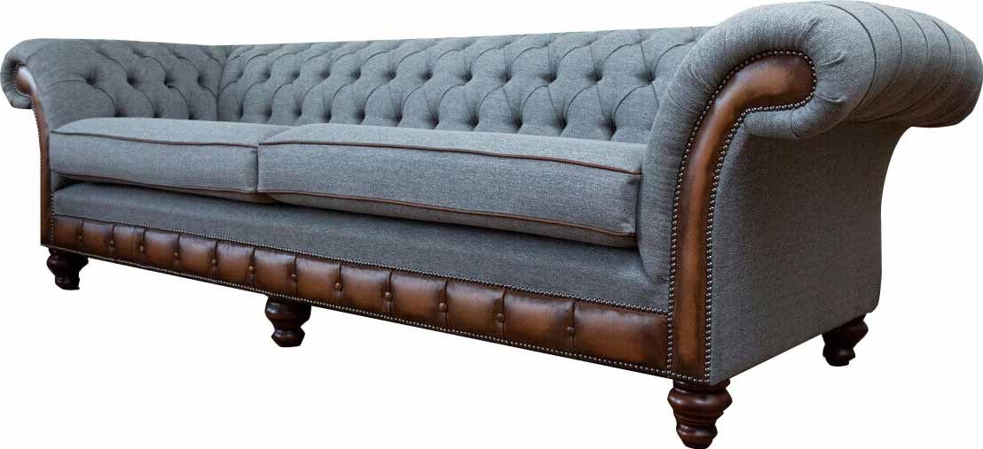 JVmoebel Chesterfield-Sofa, Design Sofa Chesterfield Sofas Sitzer 4 Wohnzimmer Klassisch