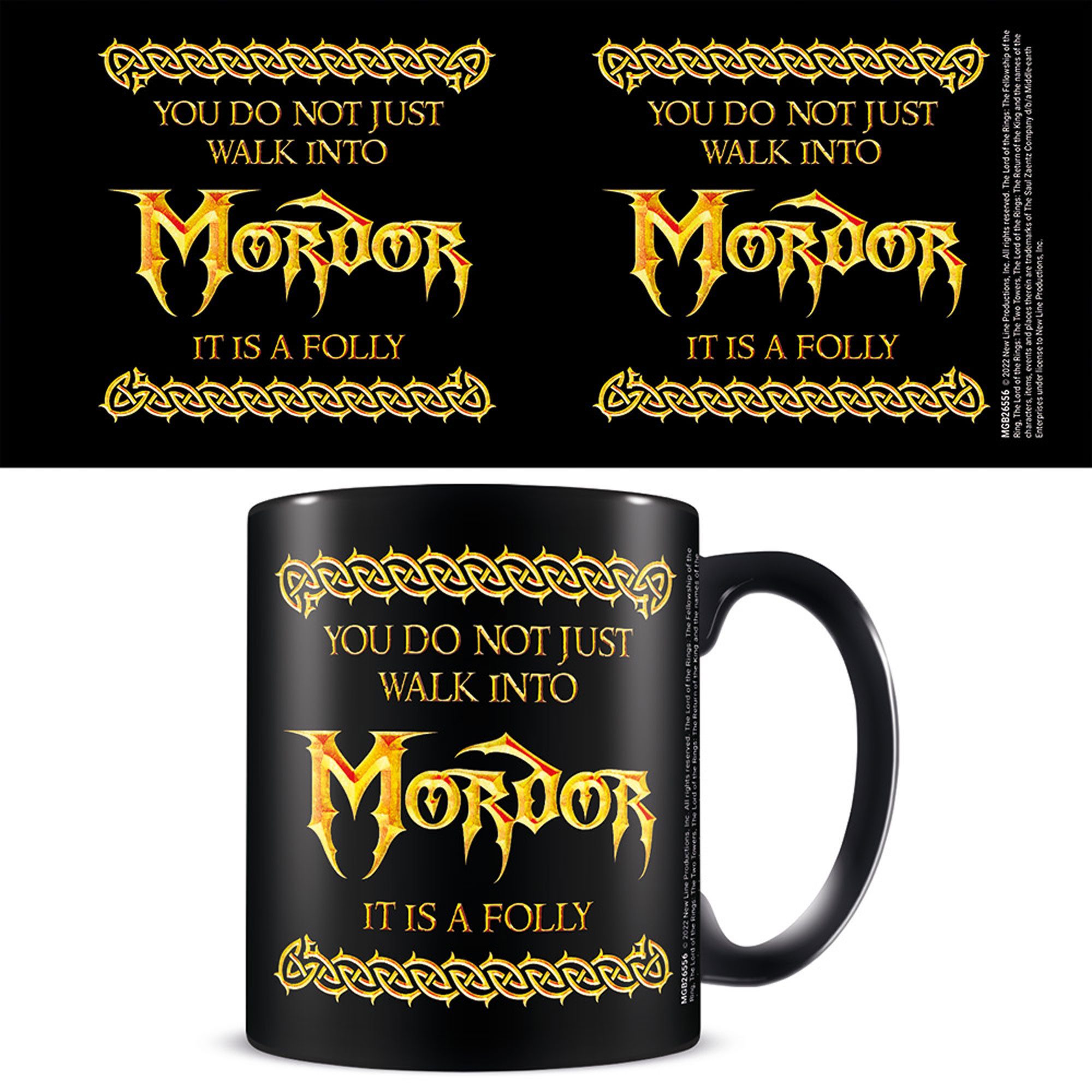 Tasse Lord of the Rings - Lizenz Чашки 3D - Walk Into Mordor - black