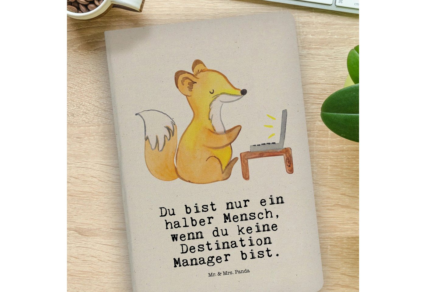 Thumbnail - Mr. & Mrs. Panda Notizbuch Destination Manager Herz - Transparent - Geschenk, DIN A4 Bullet Jour Mr. & Mrs. Panda, Echte...