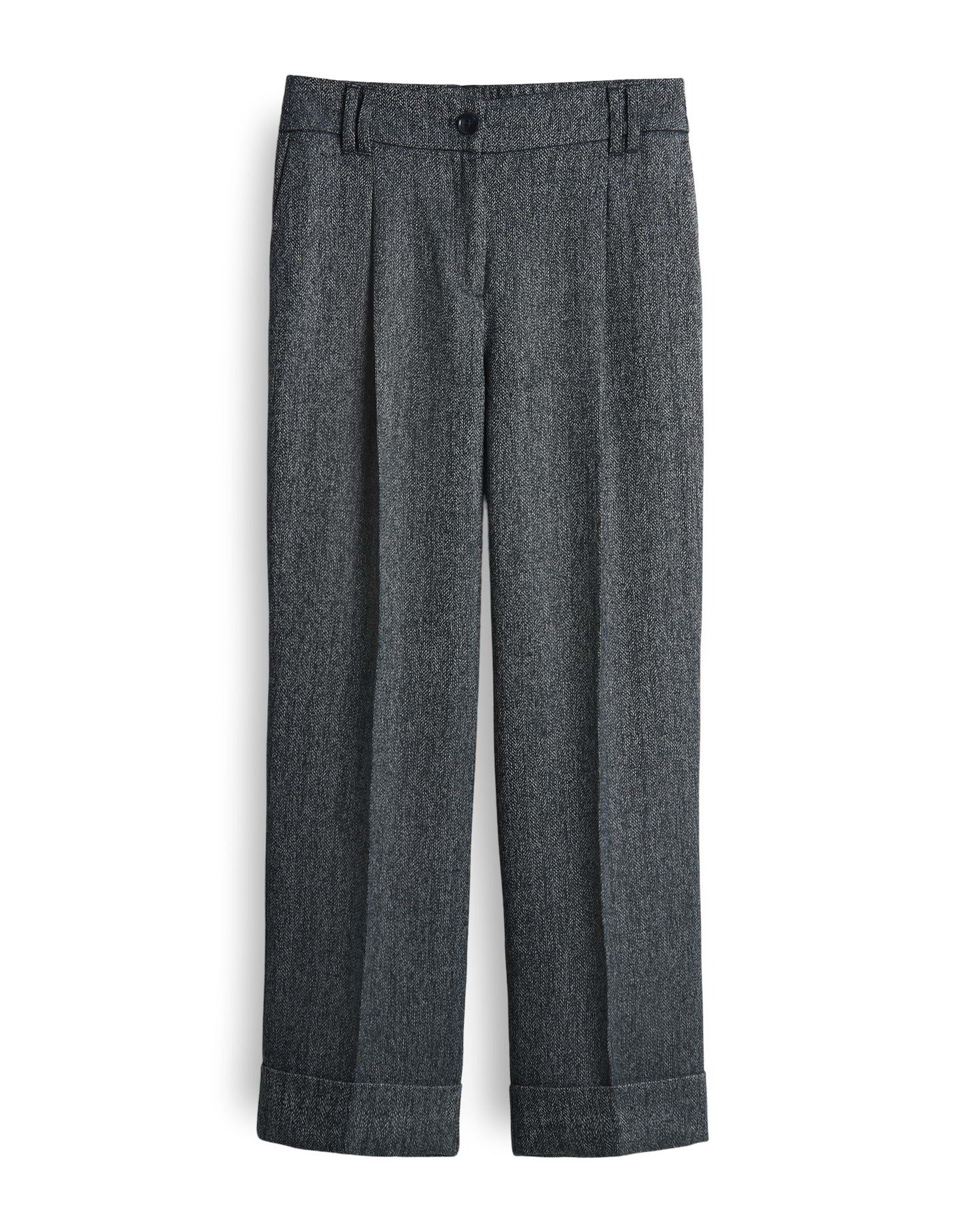 OPUS Stoffhose MEERI HERRINGBONE mit Fischgratmuster Mid Rise, Cropped, Auf günstig online kaufen