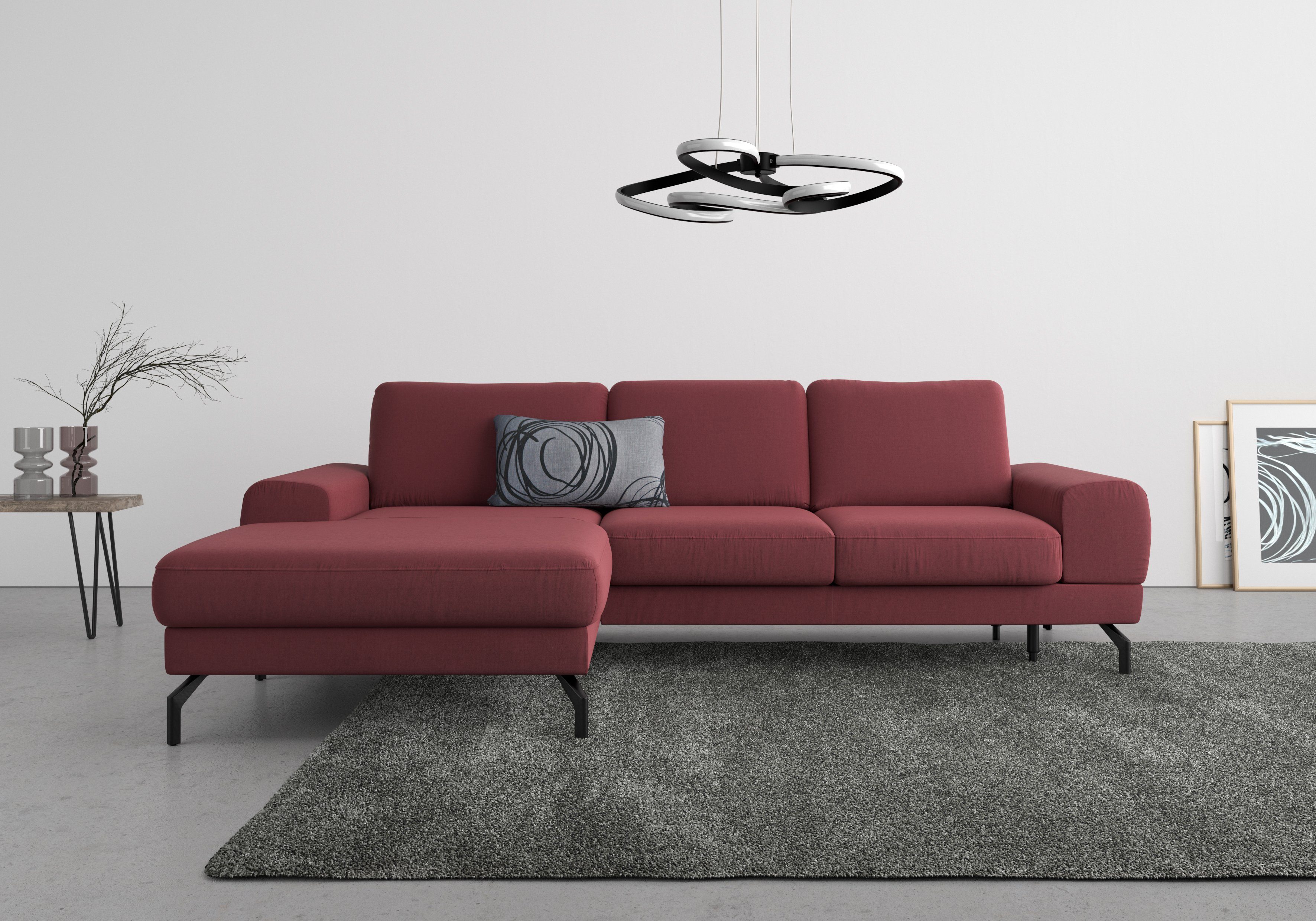 sit&more Ecksofa Cinturo, inklusive und Sitztiefenverstellung Federkern, 48 cm Sitzhöhe