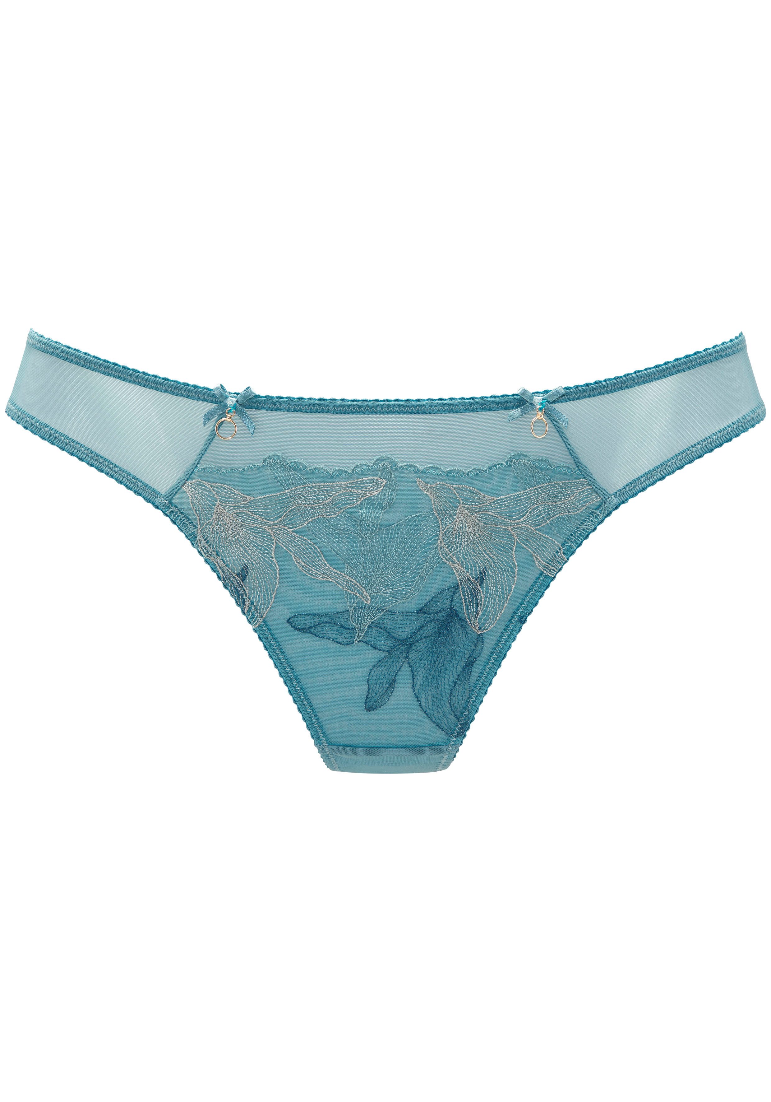 LASCANA String Gabriella aus Mesh mit hauchzarter Stickerei, transparente Unterwäsche