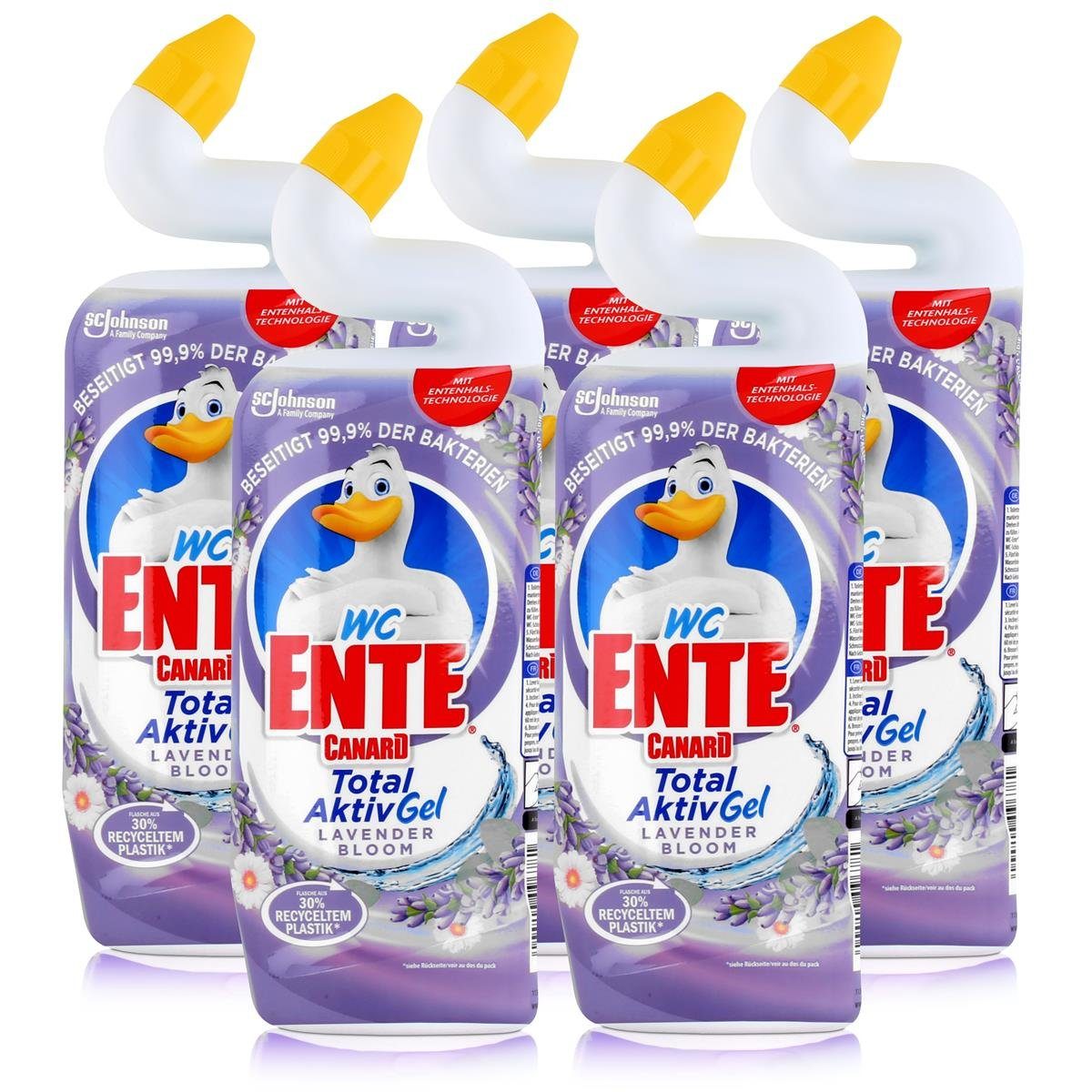 WC Ente WC-Reiniger Total AktivGel Lavender Bloom 750ml (5er Pack) WC-Reiniger