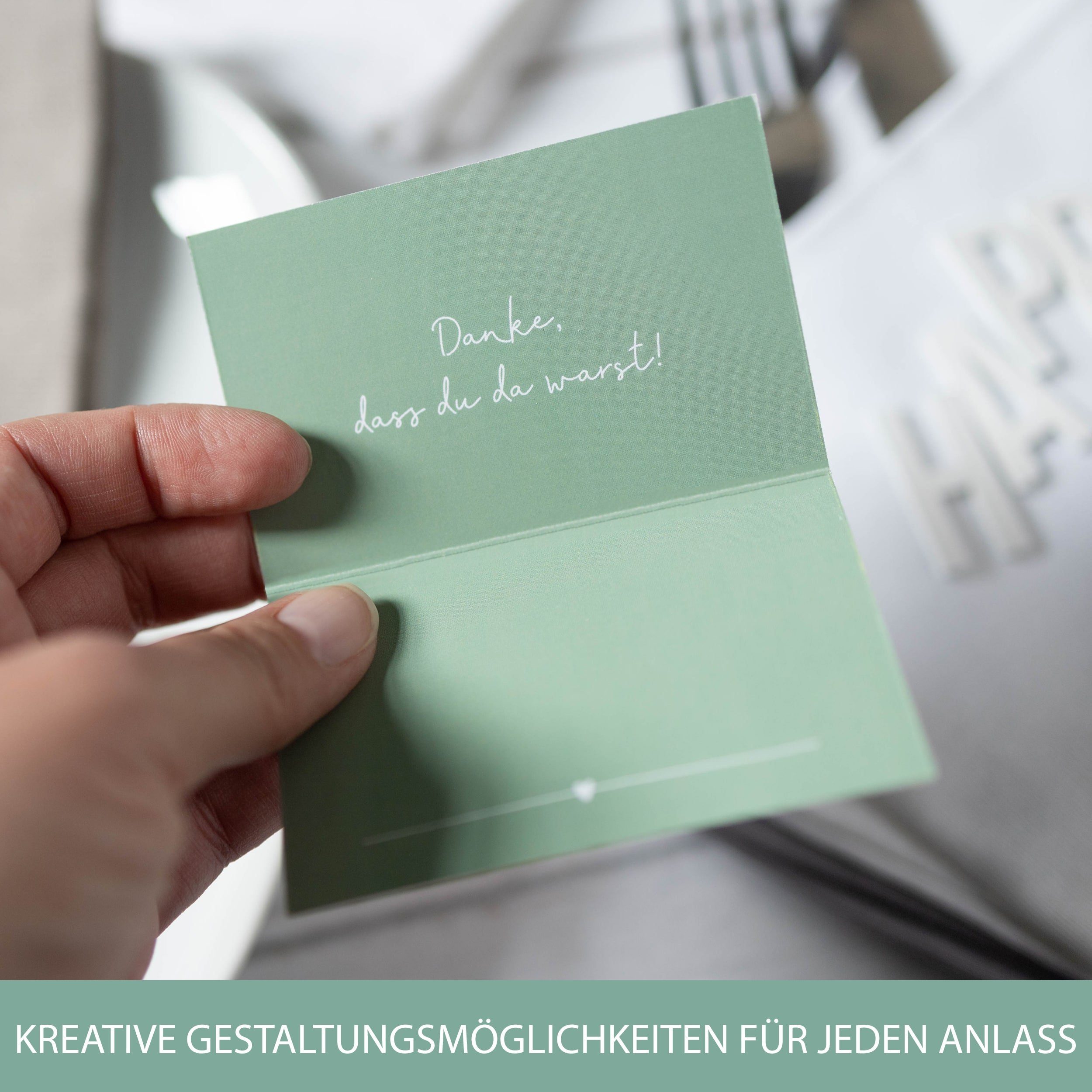TOBJA Hochzeitskarte Tischkarten 50x Hochzeit Eukalyptus Platzkarten FSC, Platzkarten Namenskärtchen Blanko Namensschilder Tisch – Bild 5 von 5