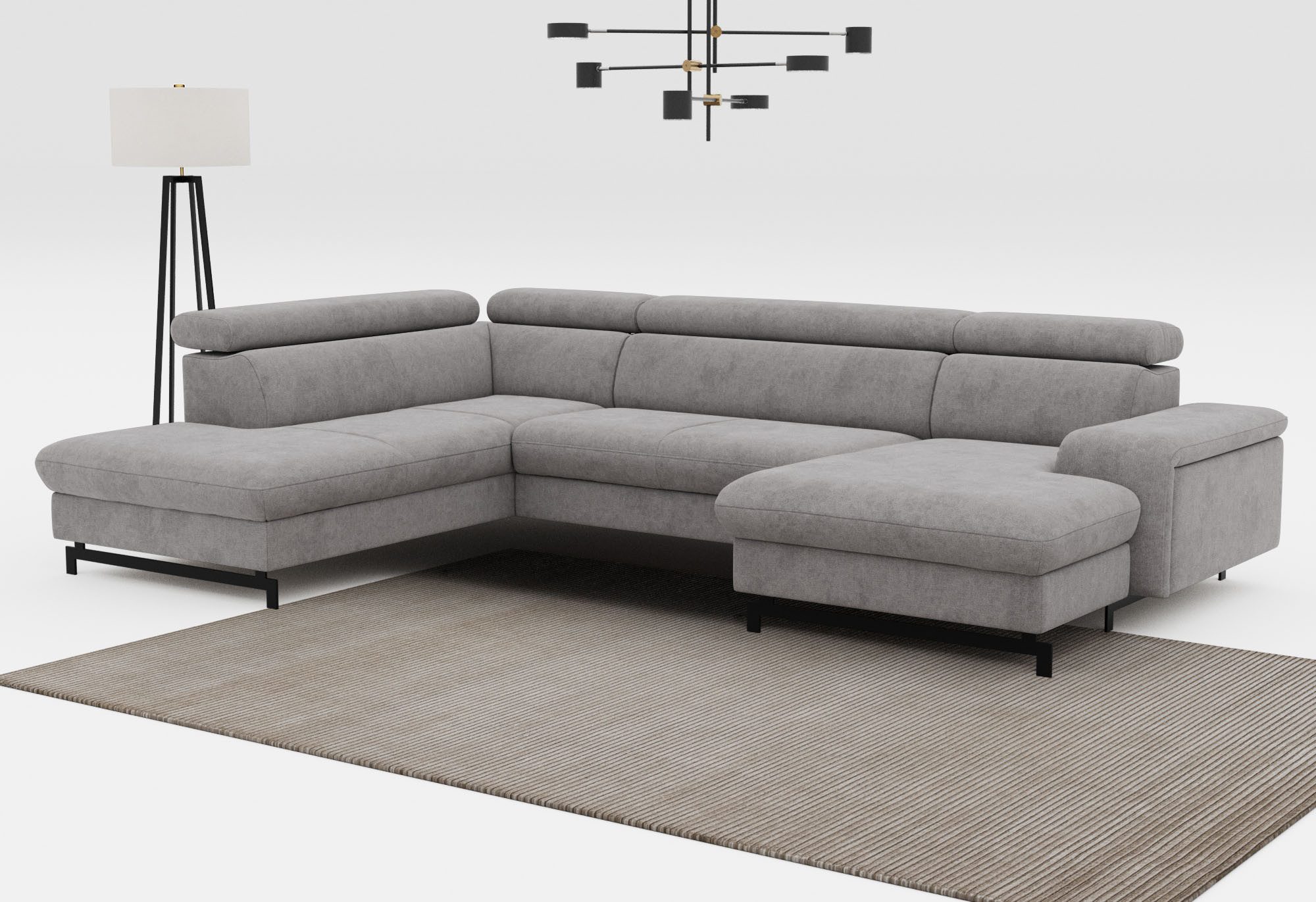 COTTA Wohnlandschaft Emma U-Form, mit Kopfteilverstellung, günstig online kaufen