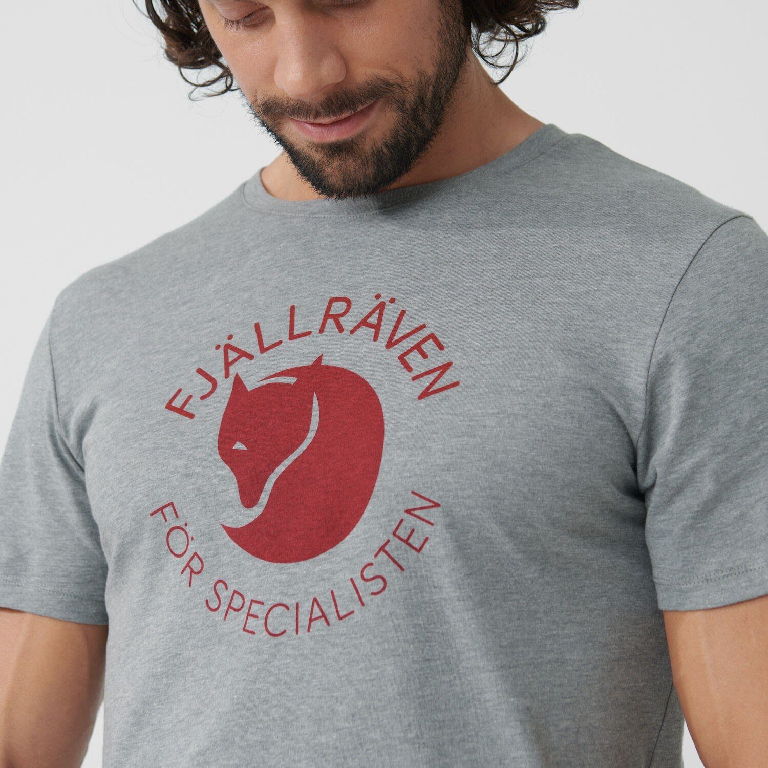 T-shirt Fjällräven Fox M Grey Kurzarm-Shirt Melange Herren Fjällräven T-Shirt