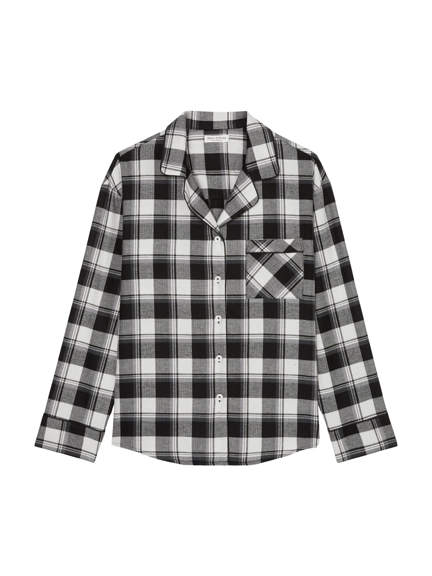 Marc O'Polo Pyjamaoberteil Cozy Flanell schlaf-oberteil nachthemd sleepshir günstig online kaufen