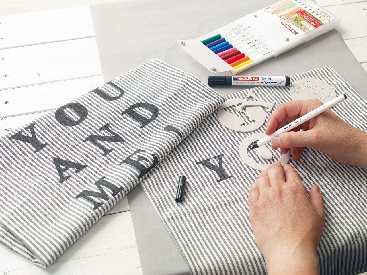 edding 4600 Textil-Pen Set mit 10 Farben