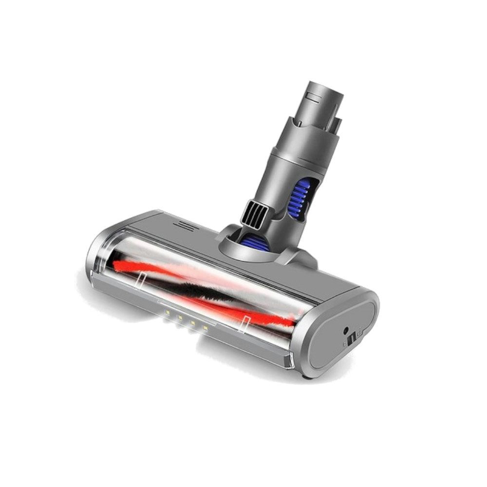 Trade-Shop Turbodüse passend für Dyson V6 DC58 DC59 DC61 DC62 DC74 Staubsauger, Hartbodendüse / Parkettdüse / Softroller mit LED an der Vorderseite
