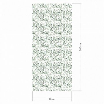 nikima Wandtattoo KF-03 selbstklebende Folie Oliven Zweige – Floral (PVC-Folie), 2 x 0,9 m selbstklebende Folie